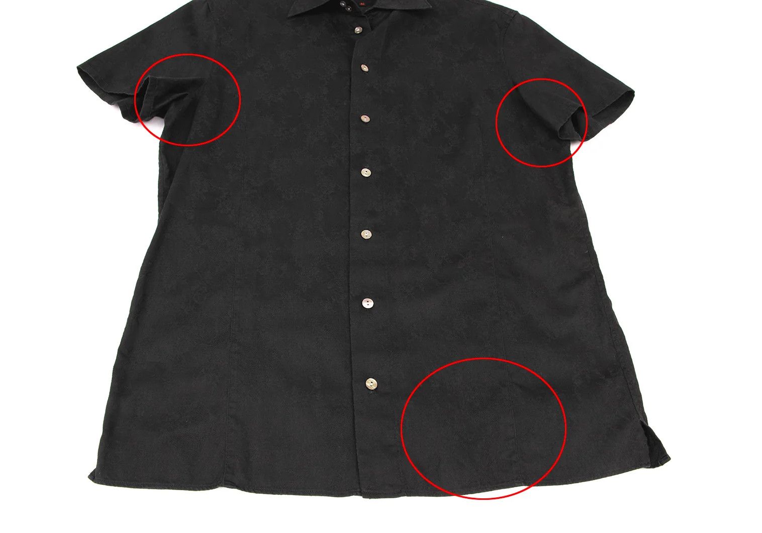 Jean Paul Gaultier Cotton Floral Jacquard Short Sleeve Shirt Black 46 Size US S / EU 44-46 / 1 - 6 Thumbnail