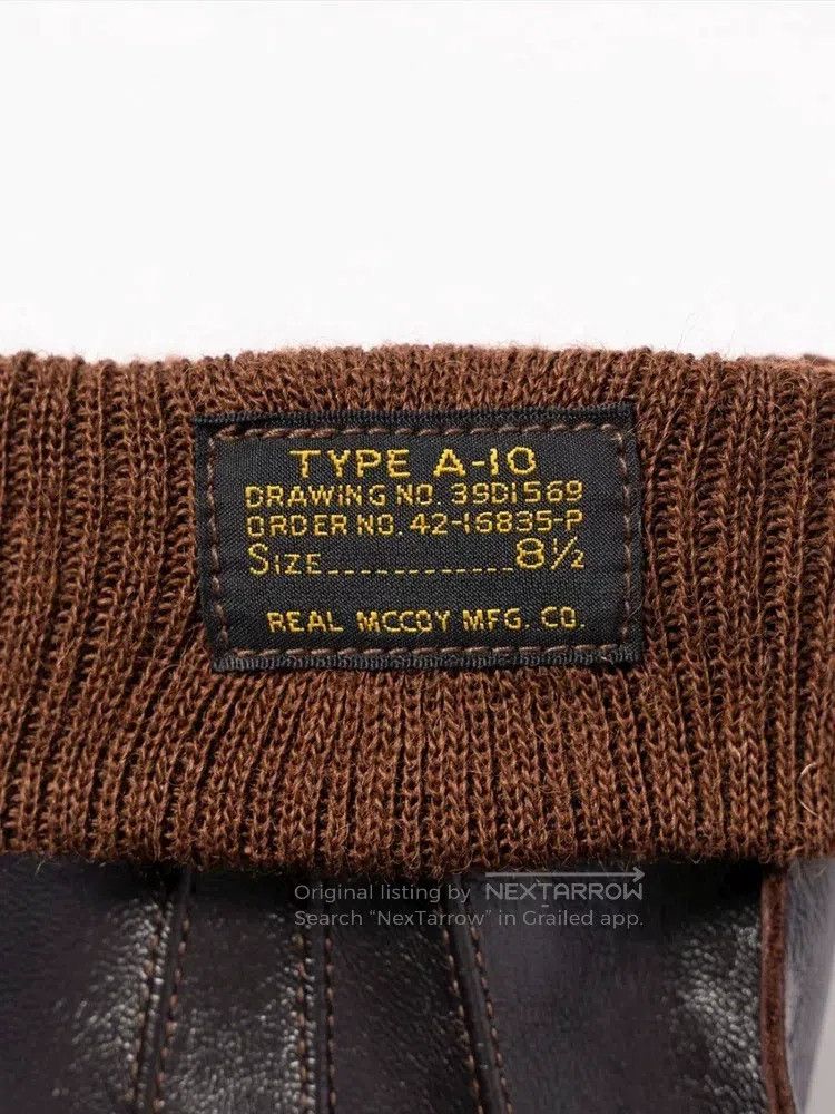 The Real McCoy's The Real McCoys Horse Leather Flight Gloves Size ONE SIZE - 6 Thumbnail