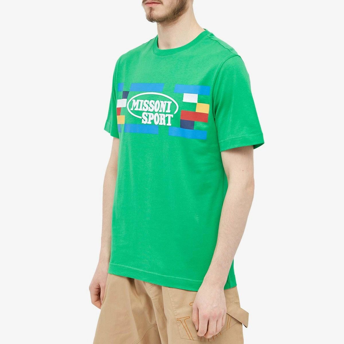 Missoni o1y0225 Logo Crewneck T-Shirt in Green Size US L / EU 52-54 / 3 - 3 Thumbnail