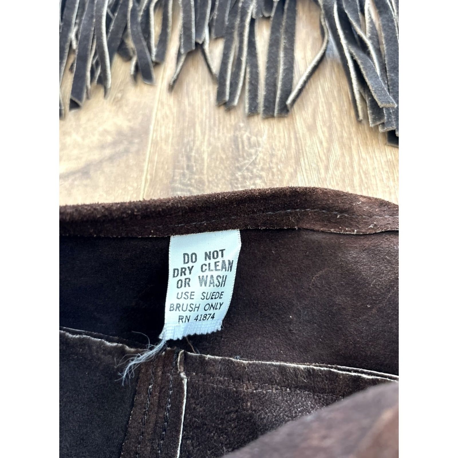 Native VINTAGE Womens Brown Leather Motorcycle Biker Native Rakcher Top Skirt Medium Hippie Shirt Skirt 1970s Womens Size M / US 6-8 / IT 42-44 - 4 Thumbnail