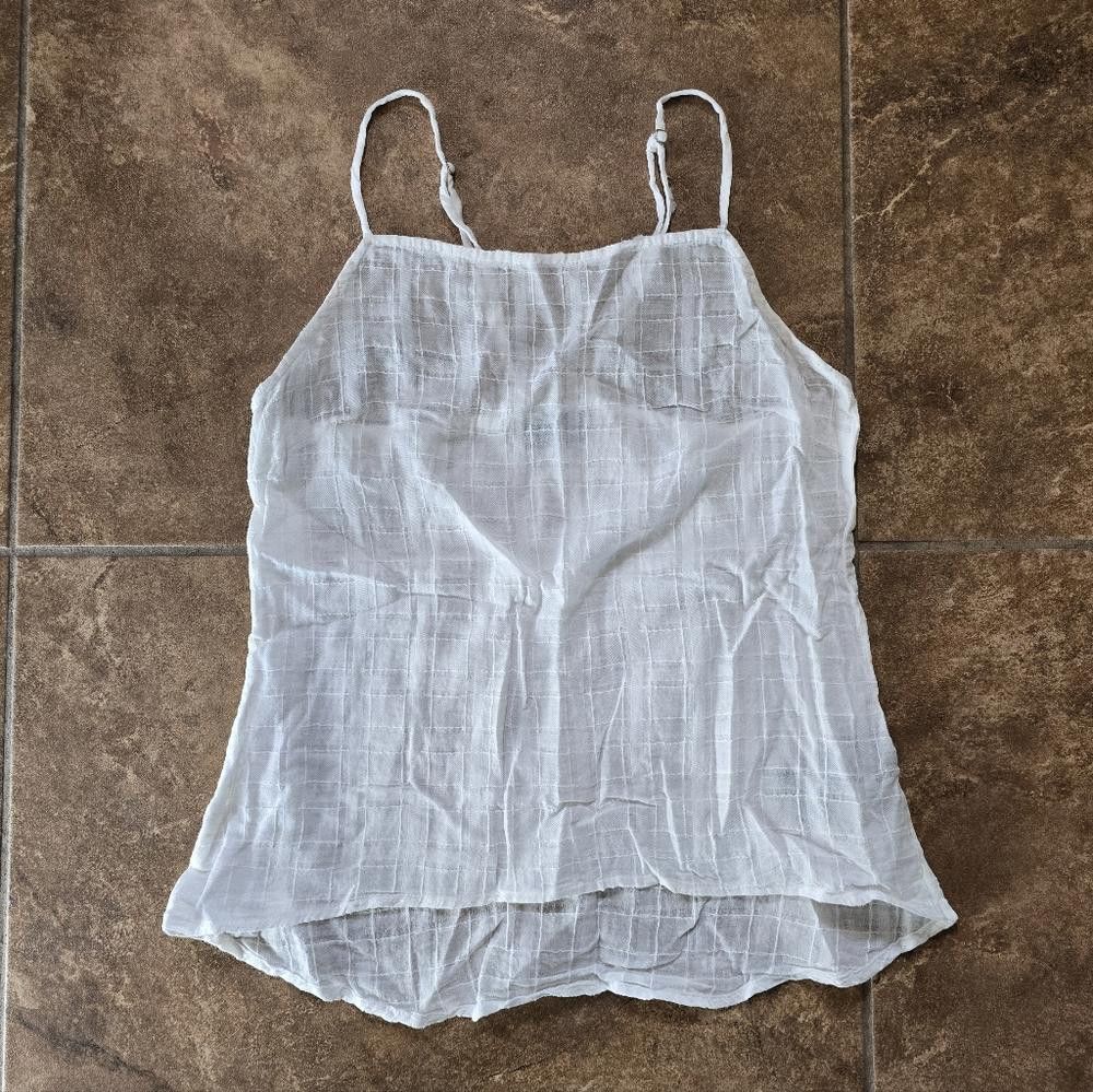 Designer White Woven Nana Judy Tank Size S / US 4 / IT 40 - 1 Thumbnail