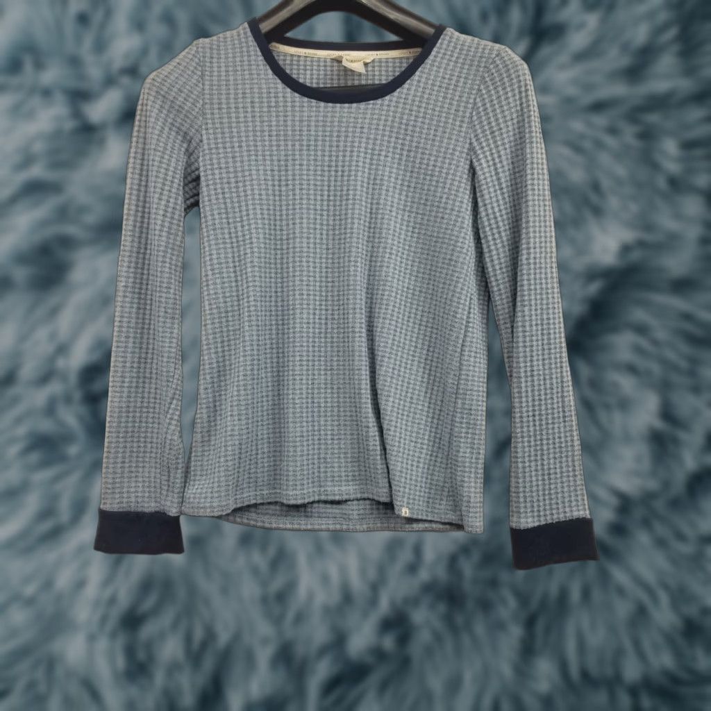 Lucky Brand Lucky Brand Pajama Top Women Small Long Sleeve Blue - Vintage No, Size S, Fair Isle Pattern, Polyester, Regular, Machine Washable Size S / US 4 / IT 40 - 1 Thumbnail