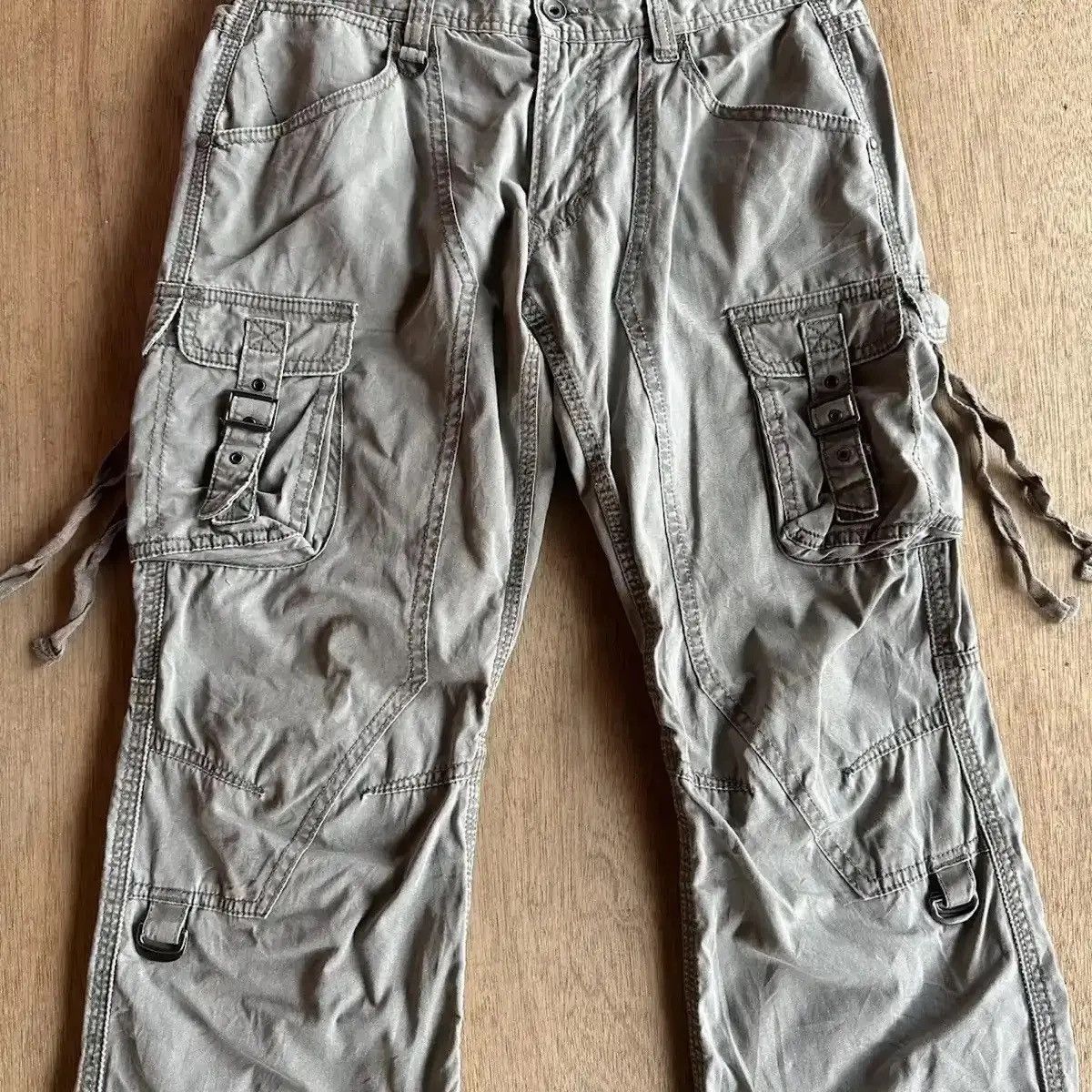 Nicole Club FLARE/BOOTCUT 🔥 MATSUDA NICOLE CLUB DOUBLE KNEE TWIST CARGO Size US 32 / EU 48 - 3 Thumbnail