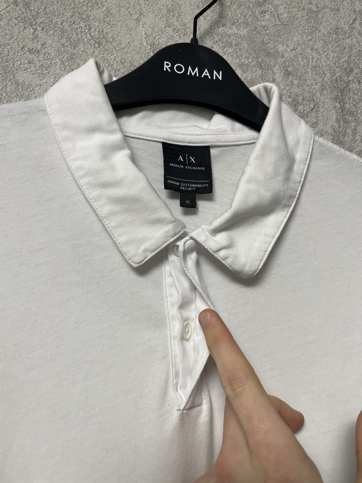 Armani Exchange Armani Exchange White Basic Polo T-Shirt Size US XL / EU 56 / 4 - 6 Thumbnail