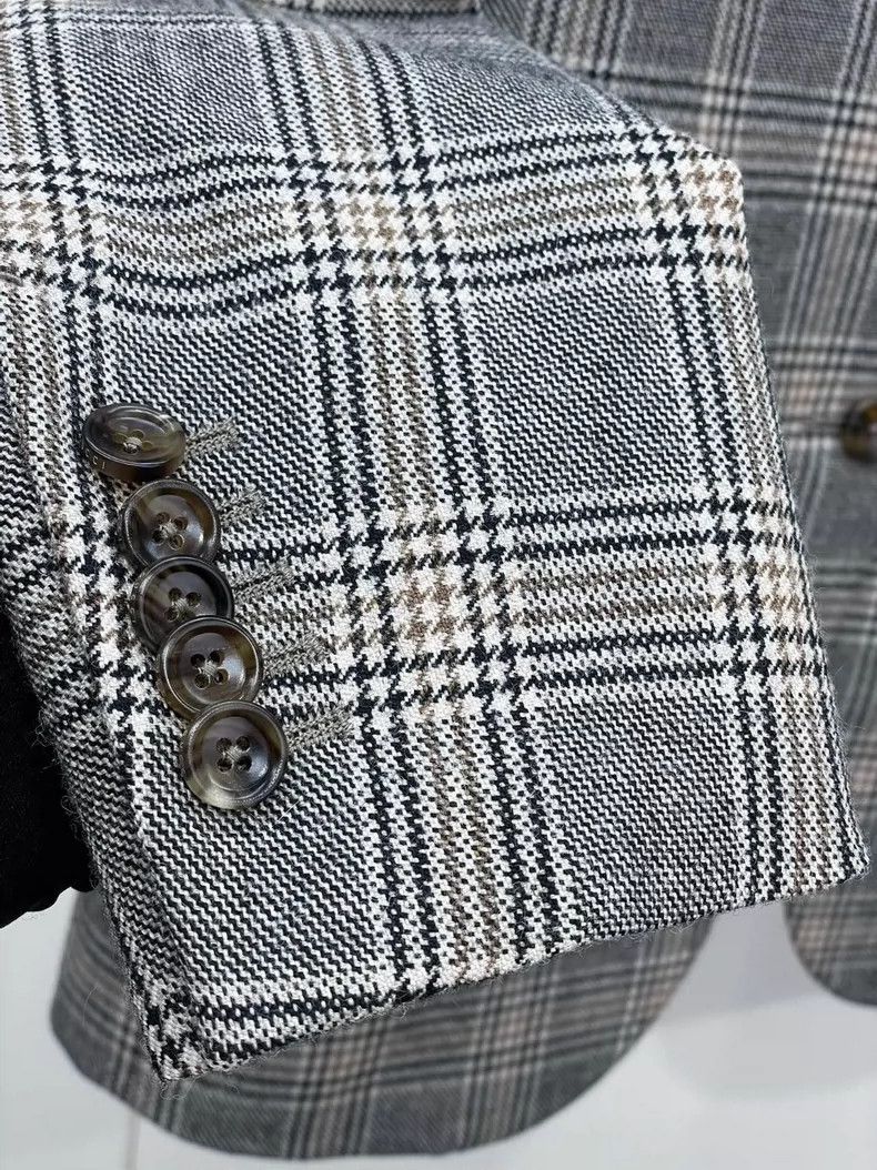 Gucci Gucci Size 38 Plaid suit jacket 2504-Nextarrow Size US XXS / EU 40 - 3 Thumbnail