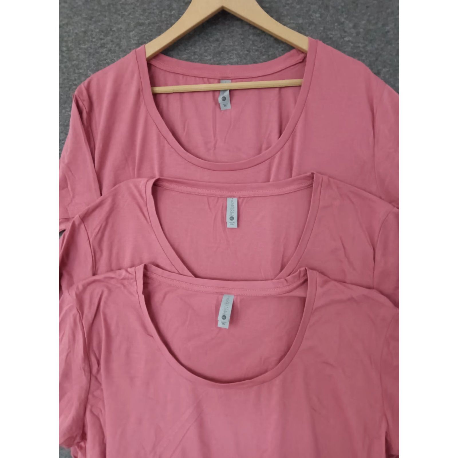 Next Level Next Level Tunic Shirt Women’s 3-Pack Short Sleeve Pink XXL T-Shirt Casual Blank Cotton Blend Round Neck Women’s Shirt Size XXL / US 16-18 / IT 52-54 - 3 Thumbnail