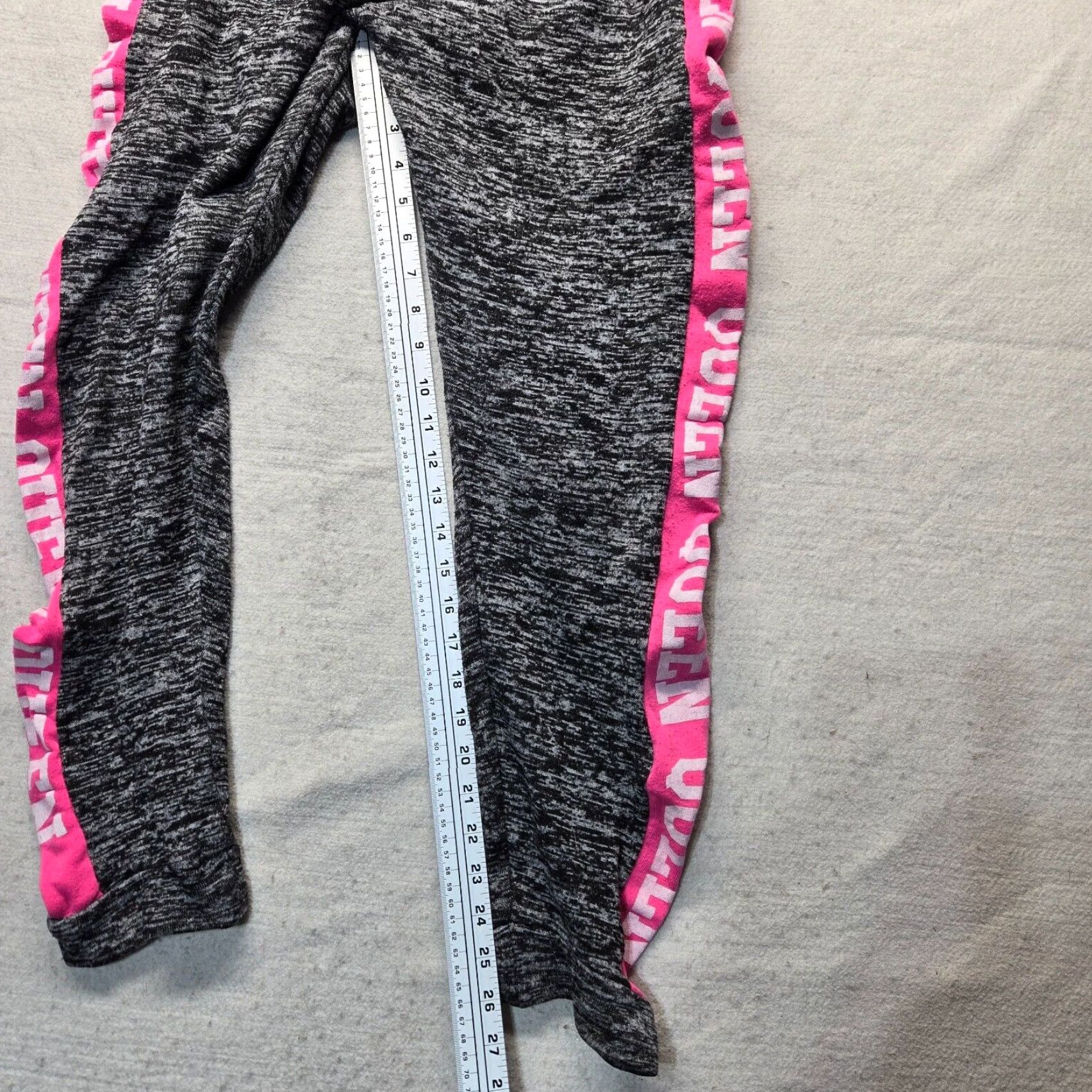 Vintage Bobbie Brooks Queen Gray Pink Lounge Pants Jogger Drawstring Sleep Stretch M Womens Pants Grade: M Sized? Size 32" / US 10 / IT 46 - 6 Thumbnail