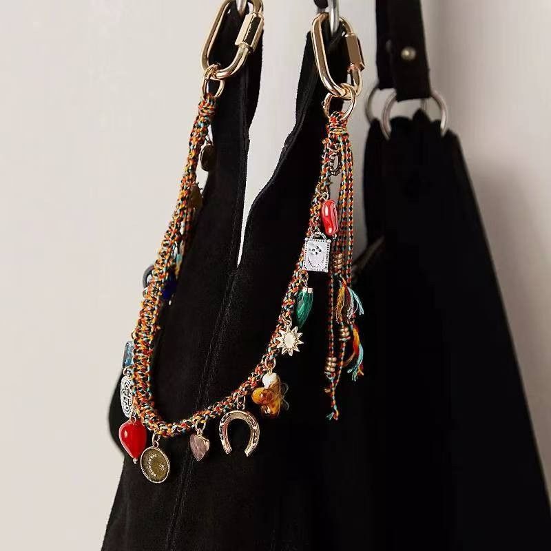 Jewelry Bohemia Devil Demon Eyed Braided Bag Chain Size ONE SIZE - 2 Thumbnail