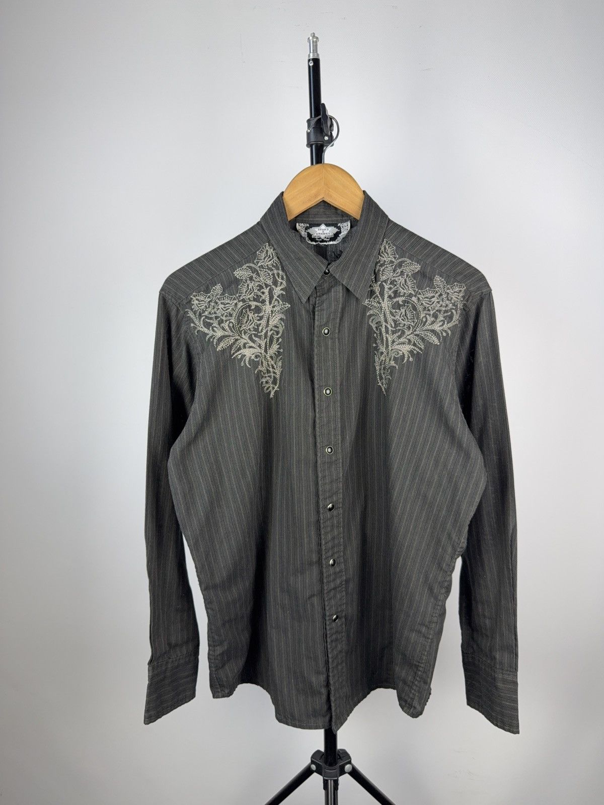 Vintage Stars & Stripes Western Cowboy USA Style Black Embroidery Size US M / EU 48-50 / 2 - 1 Thumbnail