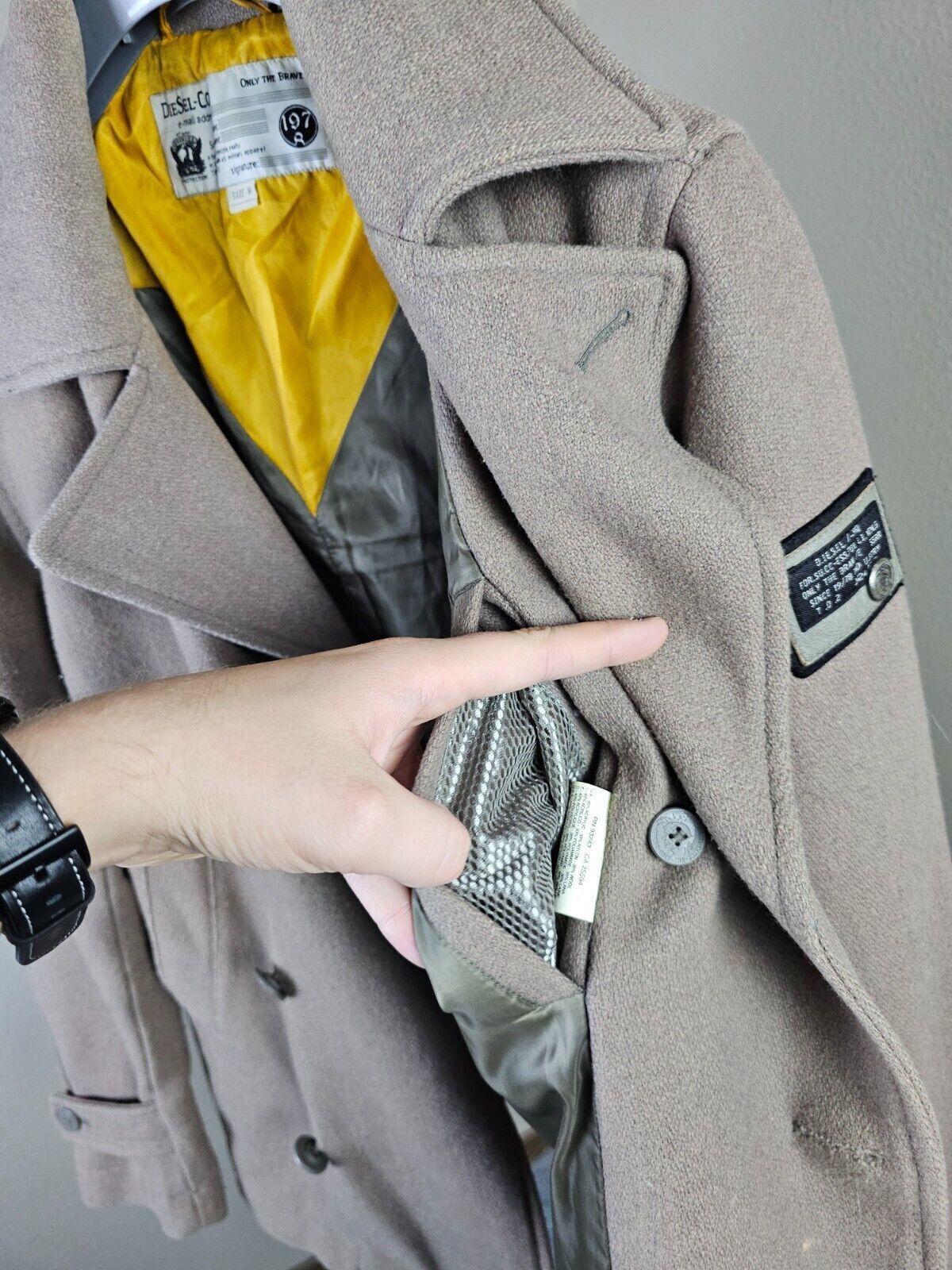 Diesel Diesel Only The Brave Trim Peacoat Size M Brown Size US M / EU 48-50 / 2 - 4 Thumbnail