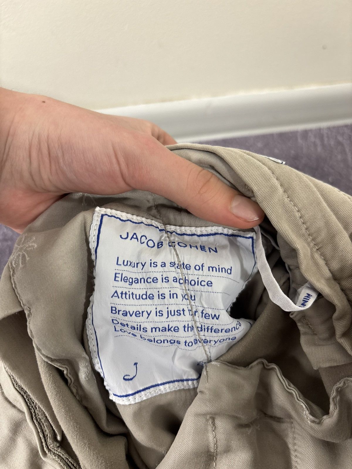 Jacob Cohen Jacob Cohen Bobby Men’s Beige Cotton Stretch Chino Pants Size US 36 / EU 52 - 20 Thumbnail