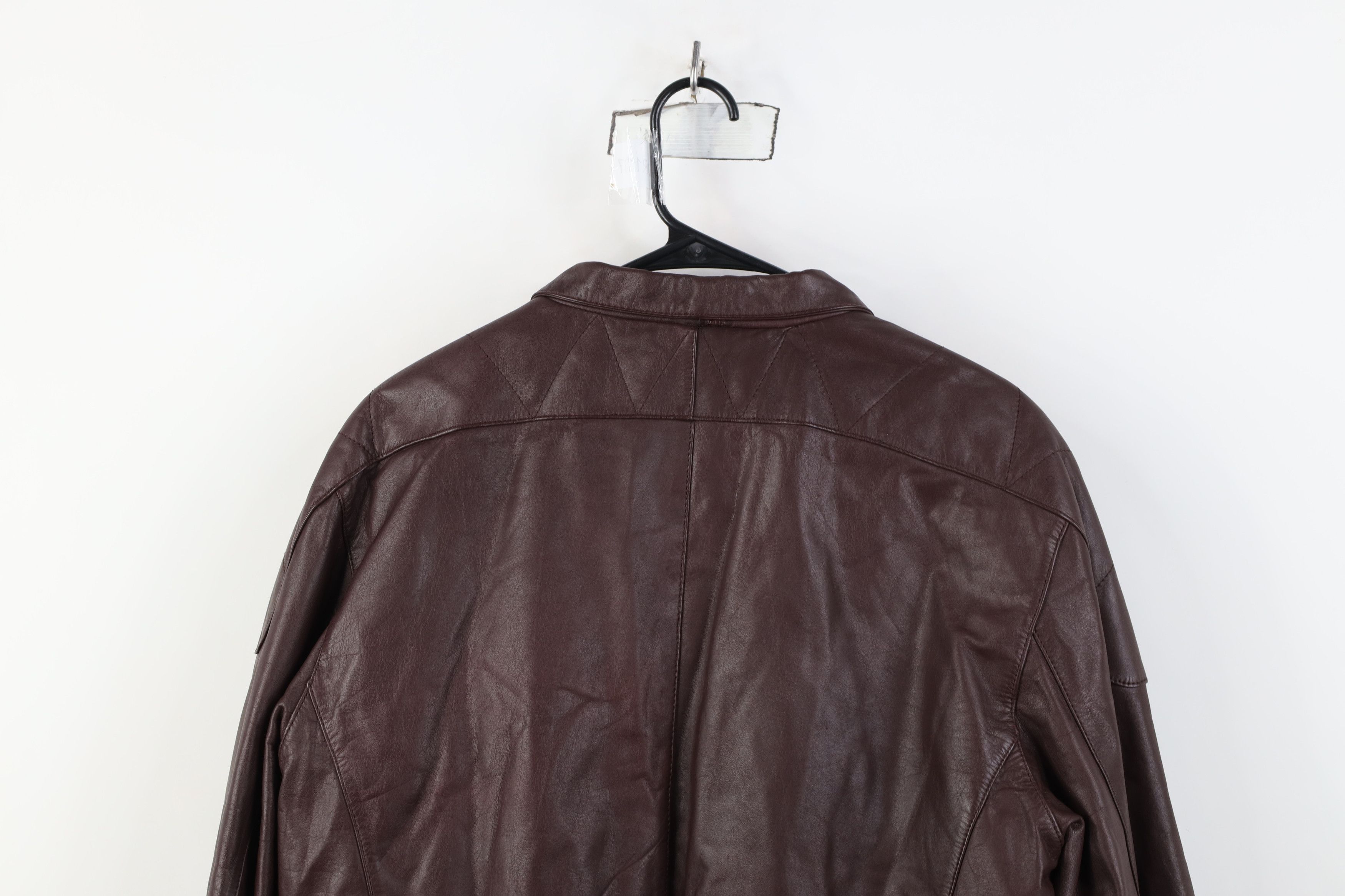 Vintage Vintage 70s Streetwear Cafe Racer Bomber Jacket Oxblood Red Size US XXL / EU 58 / 5 - 14 Thumbnail