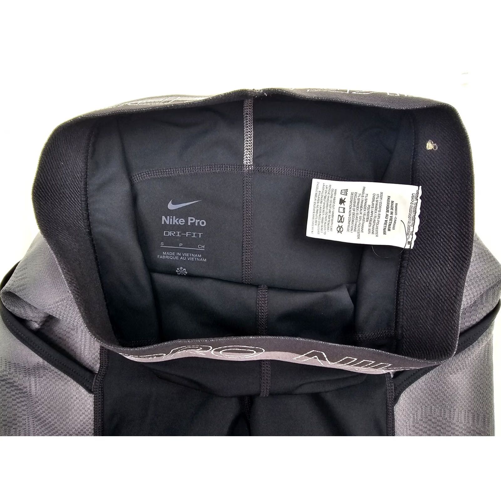 Nike Nike Pro Black Leggings Womens S 24 Inseam Elastic Waist Compression Stretch Run Gym Training EUC Size 28" / US 6 / IT 42 - 7 Thumbnail