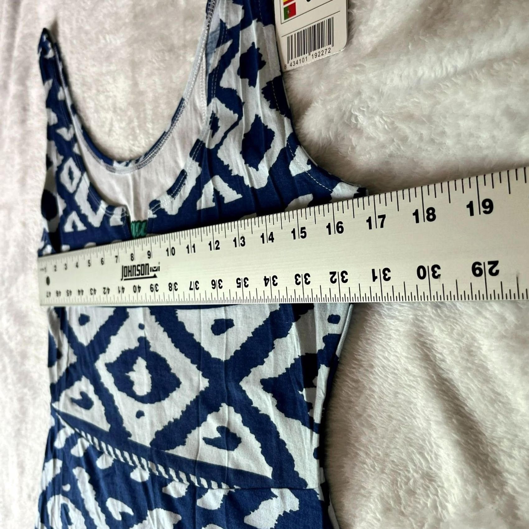 Desigual VINTAGE Desigual Women's Geometric Sleeveless V-Neck Mini Dress Blue M Size M / US 6-8 / IT 42-44 - 7 Thumbnail