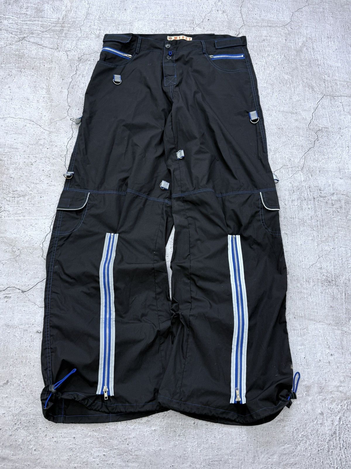 Japanese Brand Vintage Y2K Mercy Balenciaga Style Rave Bondage Baggy Pants Size US 36 / EU 52 - 4 Thumbnail