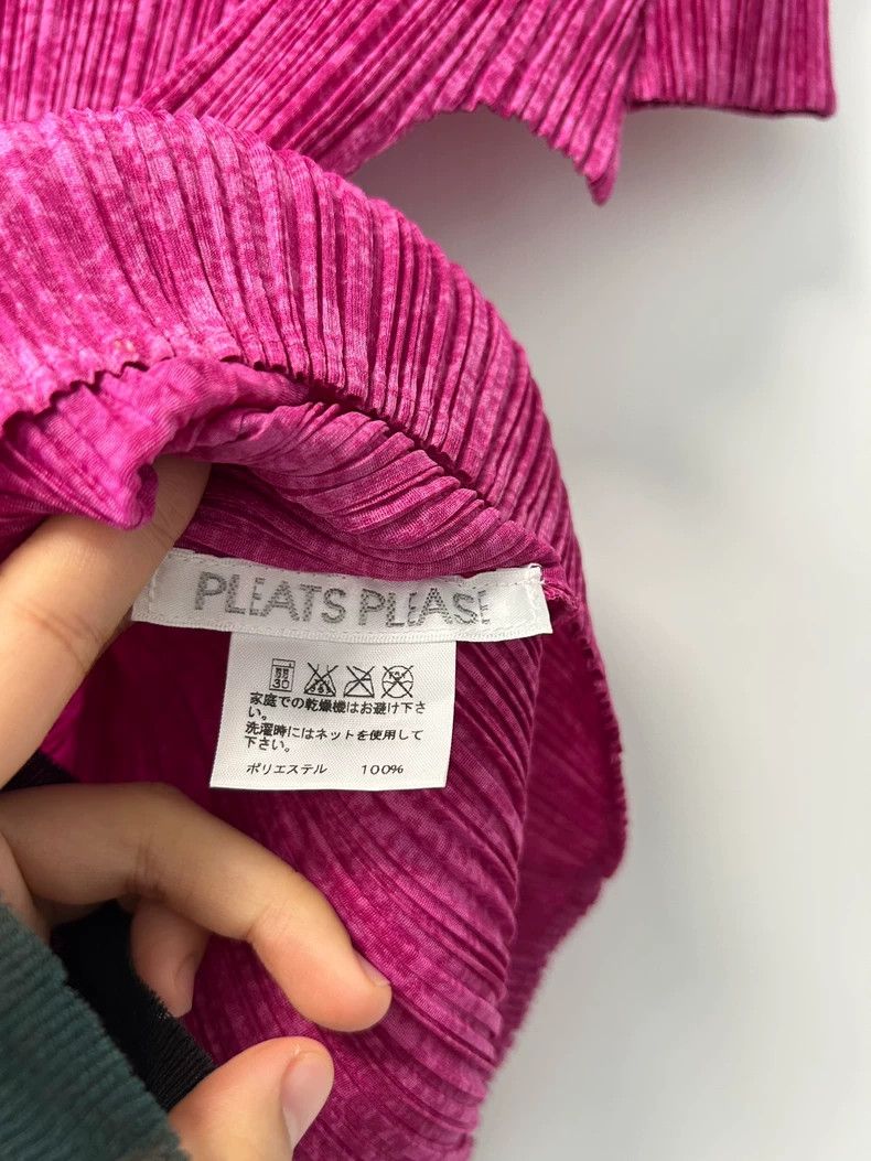 Issey Miyake Issey Miyake size:3 Pink pleated short-sleeved shirt Size M / US 6-8 / IT 42-44 - 3 Thumbnail