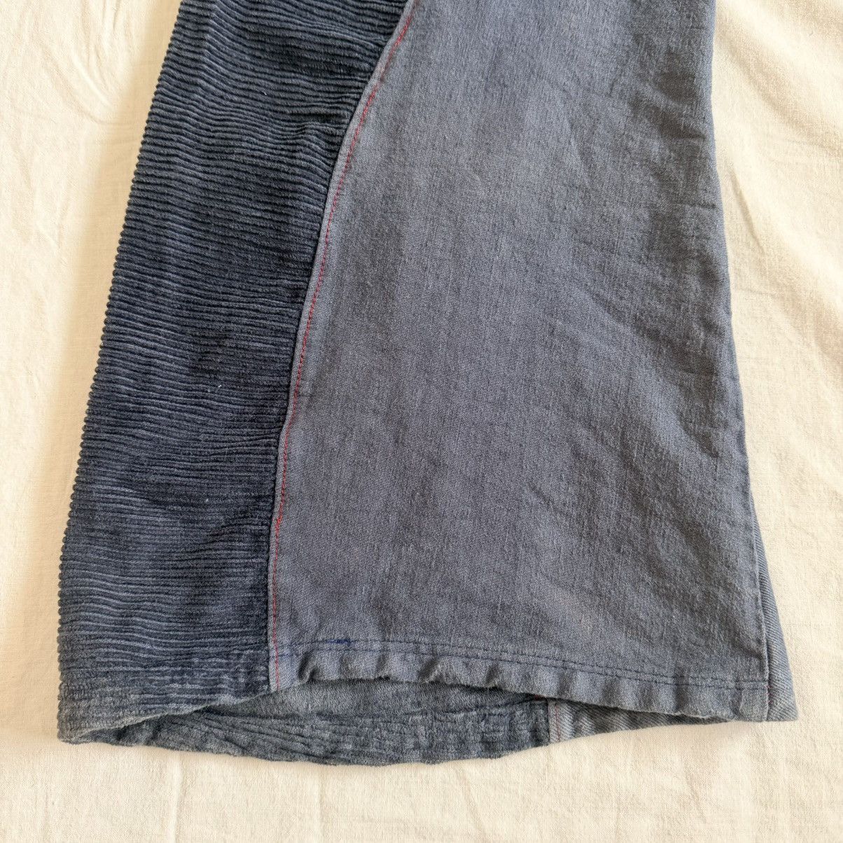 Other Patchwork Corduroy Denim Low Rise Flare Pants Avant Garde Size 25" / US 0 / IT 36 - 16 Thumbnail