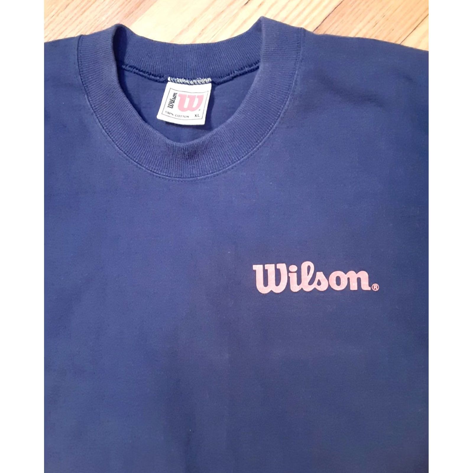 Wilson VINTAGE Wilson Sporting Goods T-Shirt XL Blue USA Men Short Sleeve Solid Pattern Heavy Duty Fun Size US XL / EU 56 / 4 - 2 Thumbnail