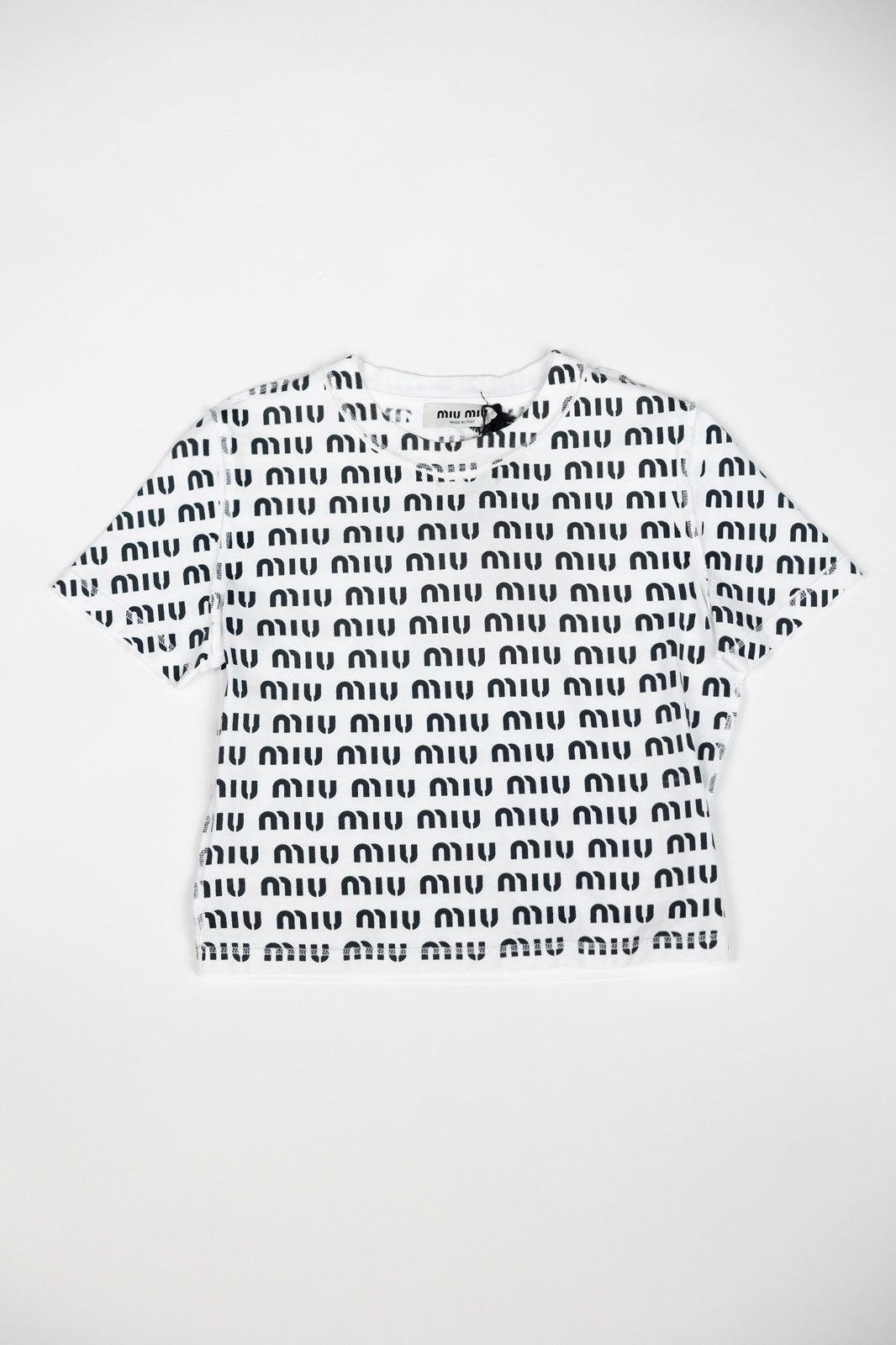 Miu Miu Miu Miu Logo Print Tee Size XS / US 0-2 / IT 36-38 - 1 Thumbnail