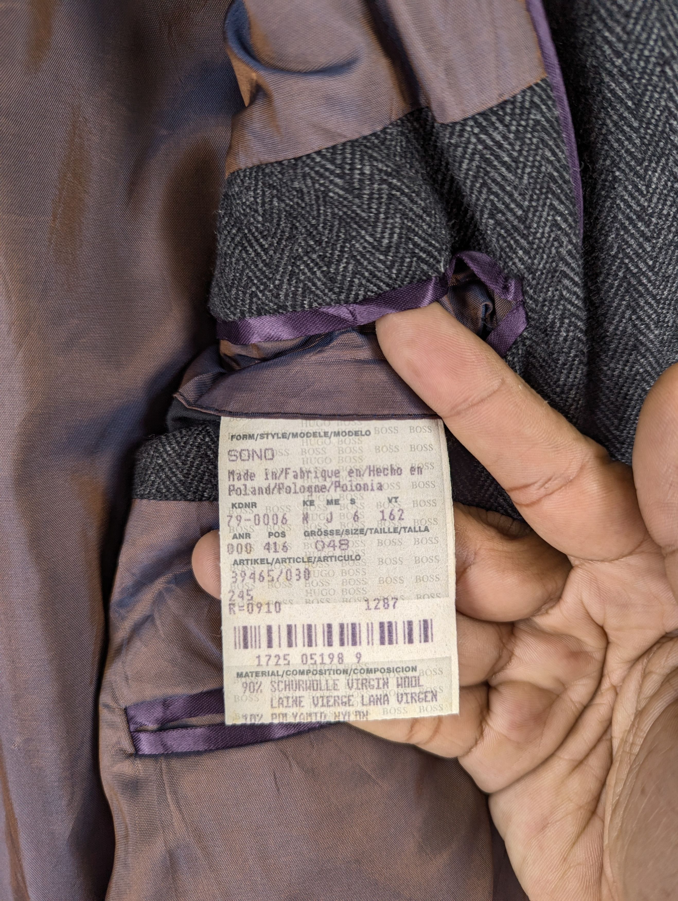 Hugo Boss Boss By Hugo Boss Herringbone Wool Long Coat Jacket Size US M / EU 48-50 / 2 - 10 Thumbnail