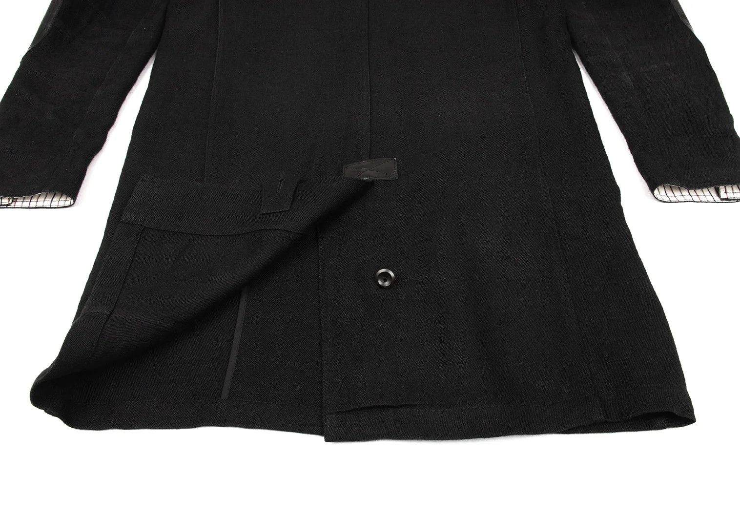 Junya Watanabe Wool-Linen Chester Coat with Elbow Patches in Black, Size M Size US M / EU 48-50 / 2 - 17 Thumbnail