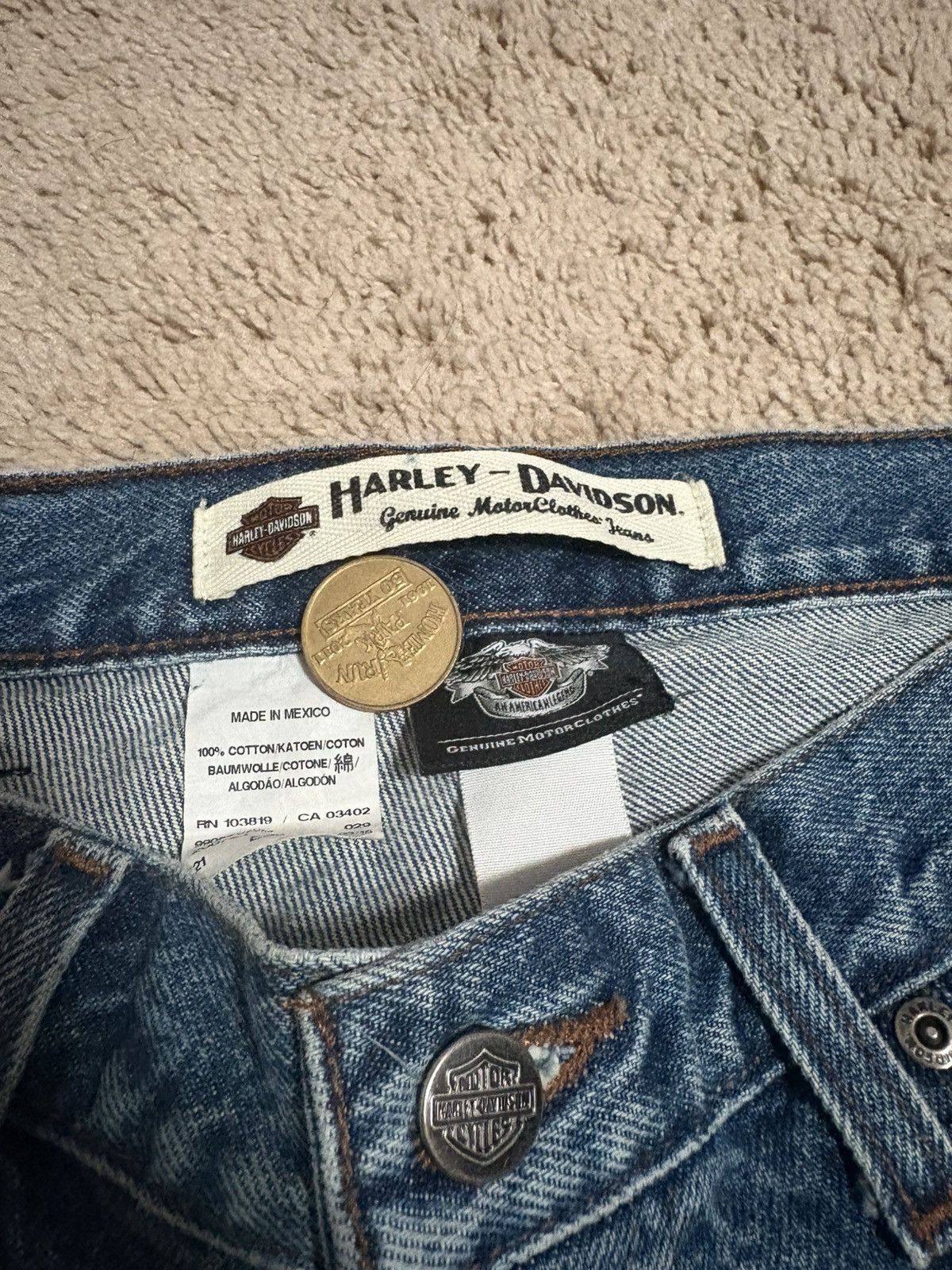 Harley Davidson Harley-Davidson Regular Straight Jeans – Men’s Size US 32 / EU 48 - 4 Thumbnail