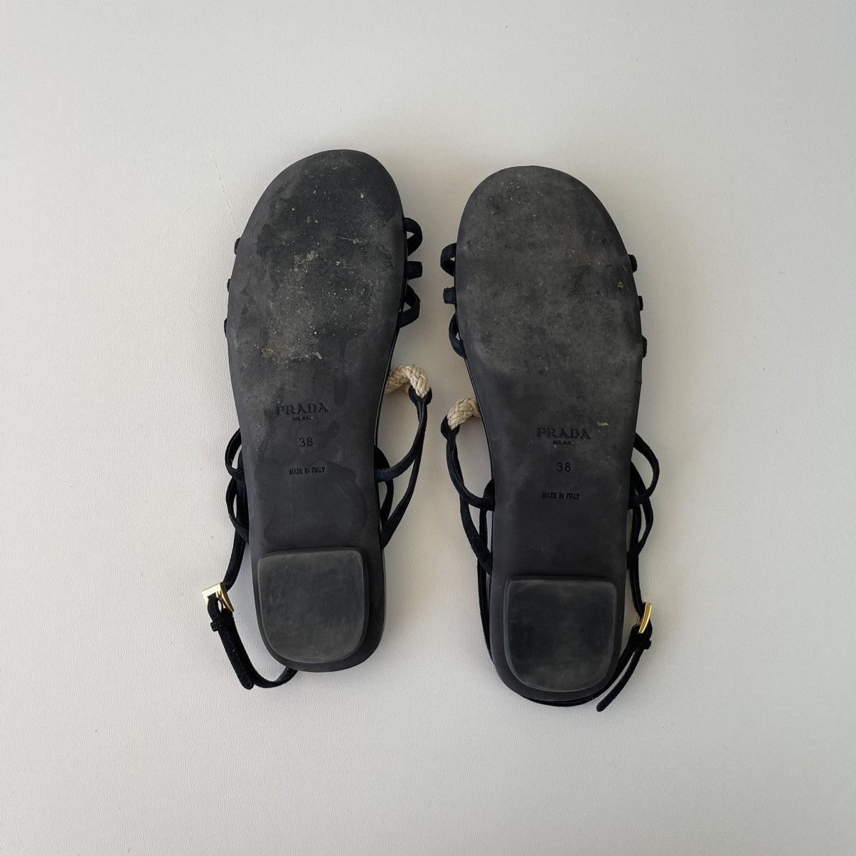 Prada Prada Milano Spartan Robe Leather Sandals Black Women’s Size US 8 / IT 38 - 7 Thumbnail