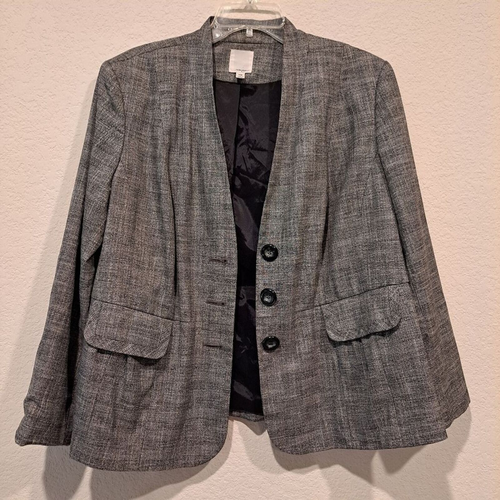 Nordstrom Halogen business casual blazer coat jacket gray plus-14W Size XL / US 12-14 / IT 48-50 - 11 Thumbnail