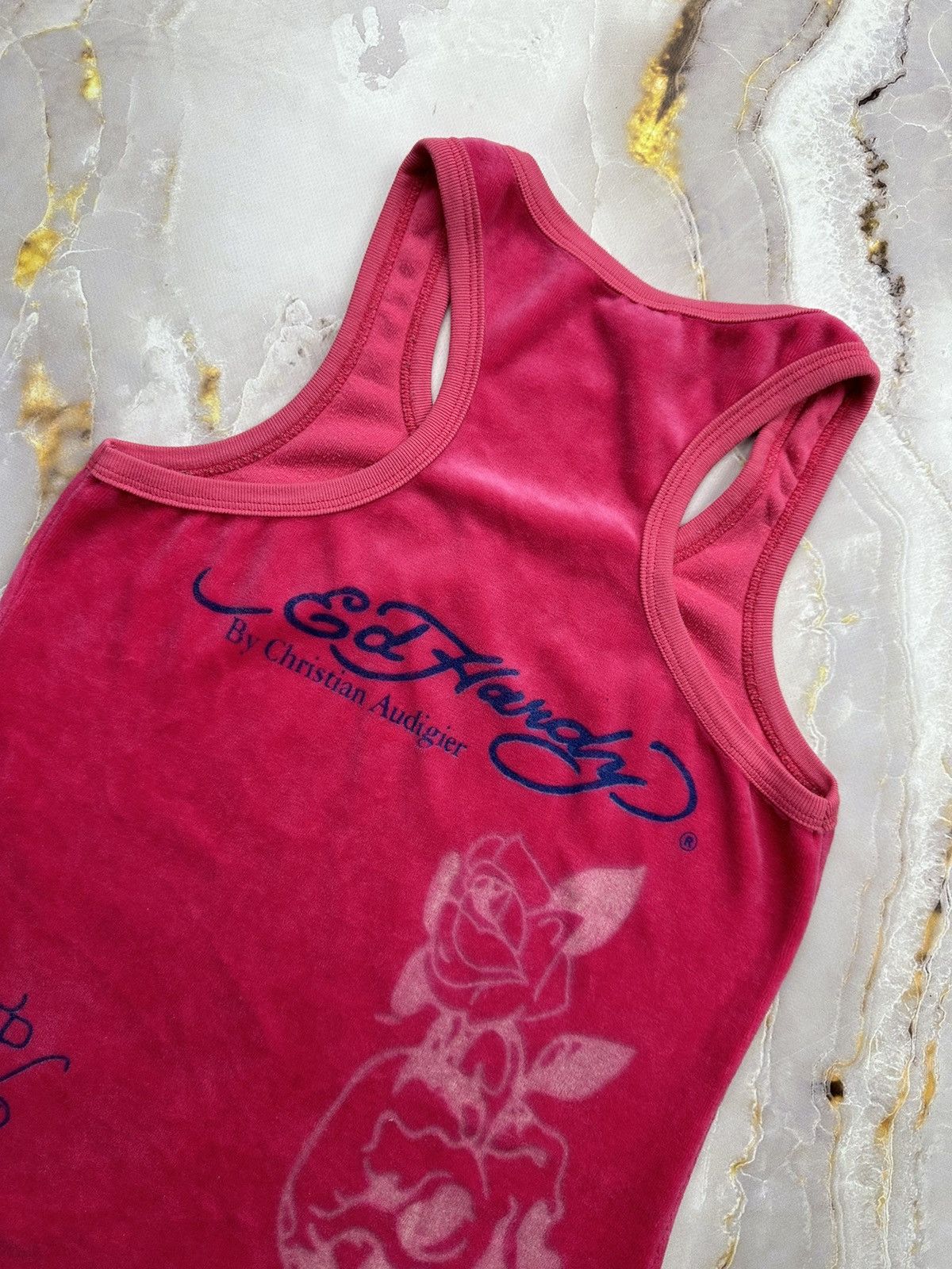 Ed Hardy Ed Hardy Velour Tank Top Size XS / US 0-2 / IT 36-38 - 7 Thumbnail