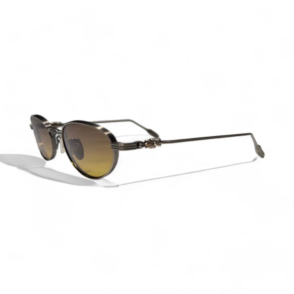 image of Chrome Hearts Clitorial Glasses in Brushed Gunmetal, Men's