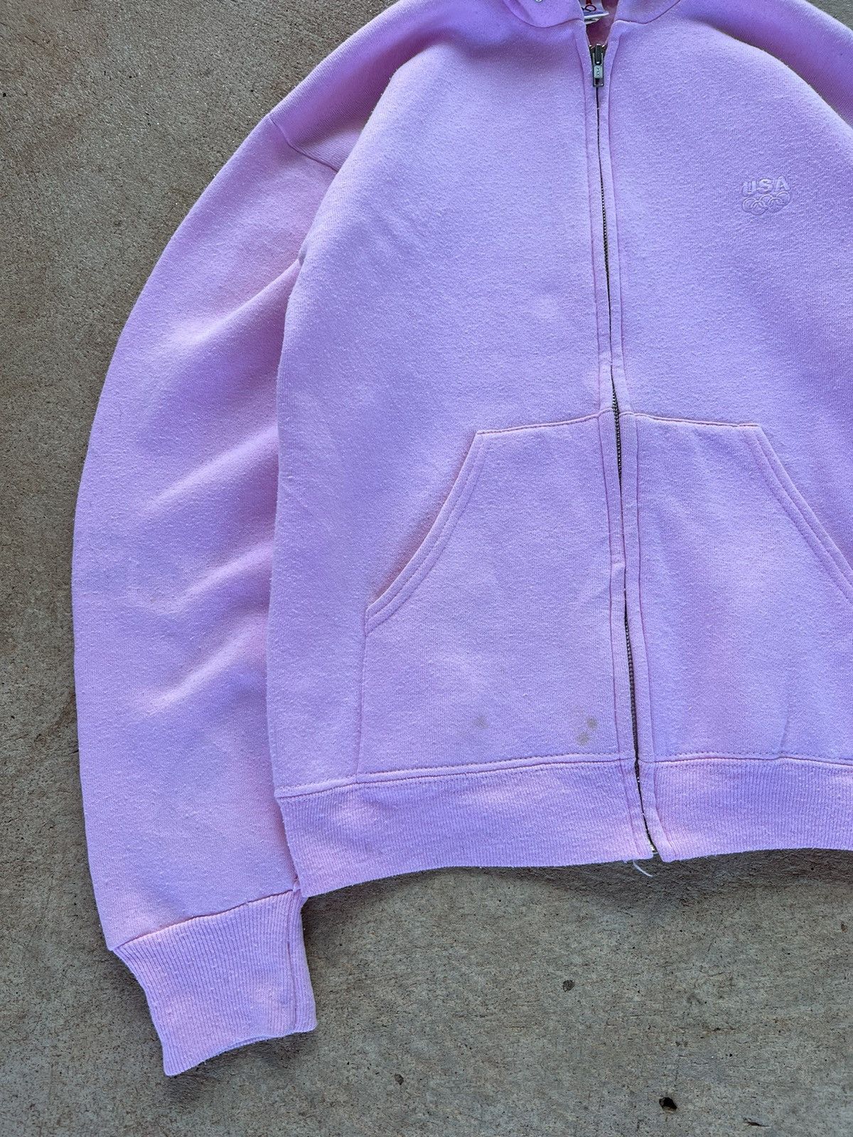 USA Olympics × Vintage Vintage USA Olympic Pink Boxy Zip Up Hoodie Size US S / EU 44-46 / 1 - 8 Thumbnail