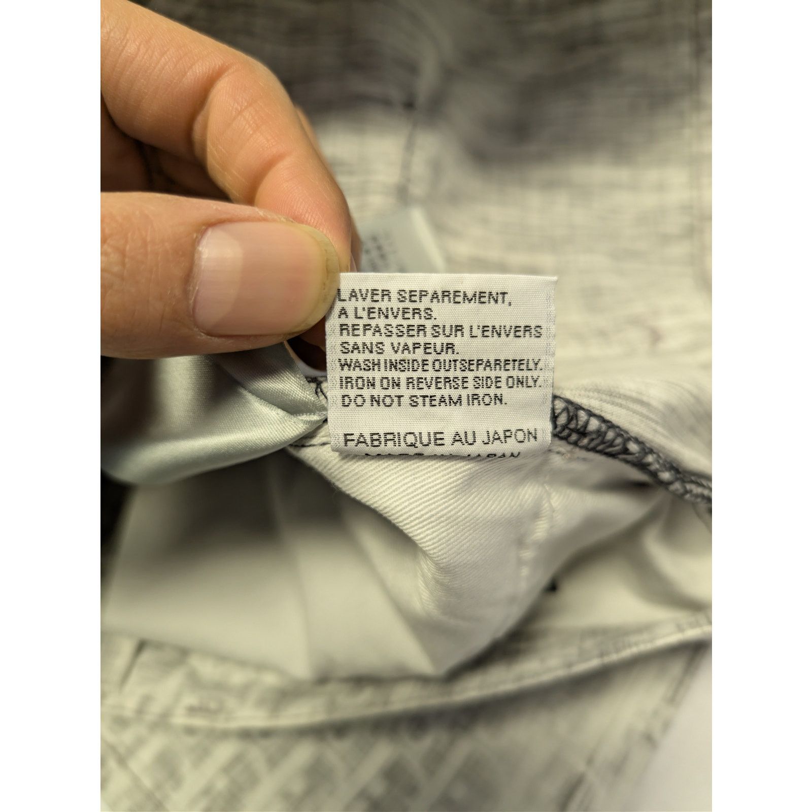 Dior o1rshd1 Straight Oblique Print Cotton Denim Jeans in Blanc Size US 34 / EU 50 - 21 Thumbnail