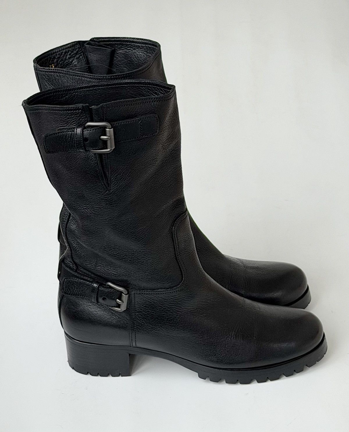 Prada PRADA FW 2014 Biker Buckle Leather Boots miu miu runway logo Size US 9 / IT 39 - 5 Thumbnail