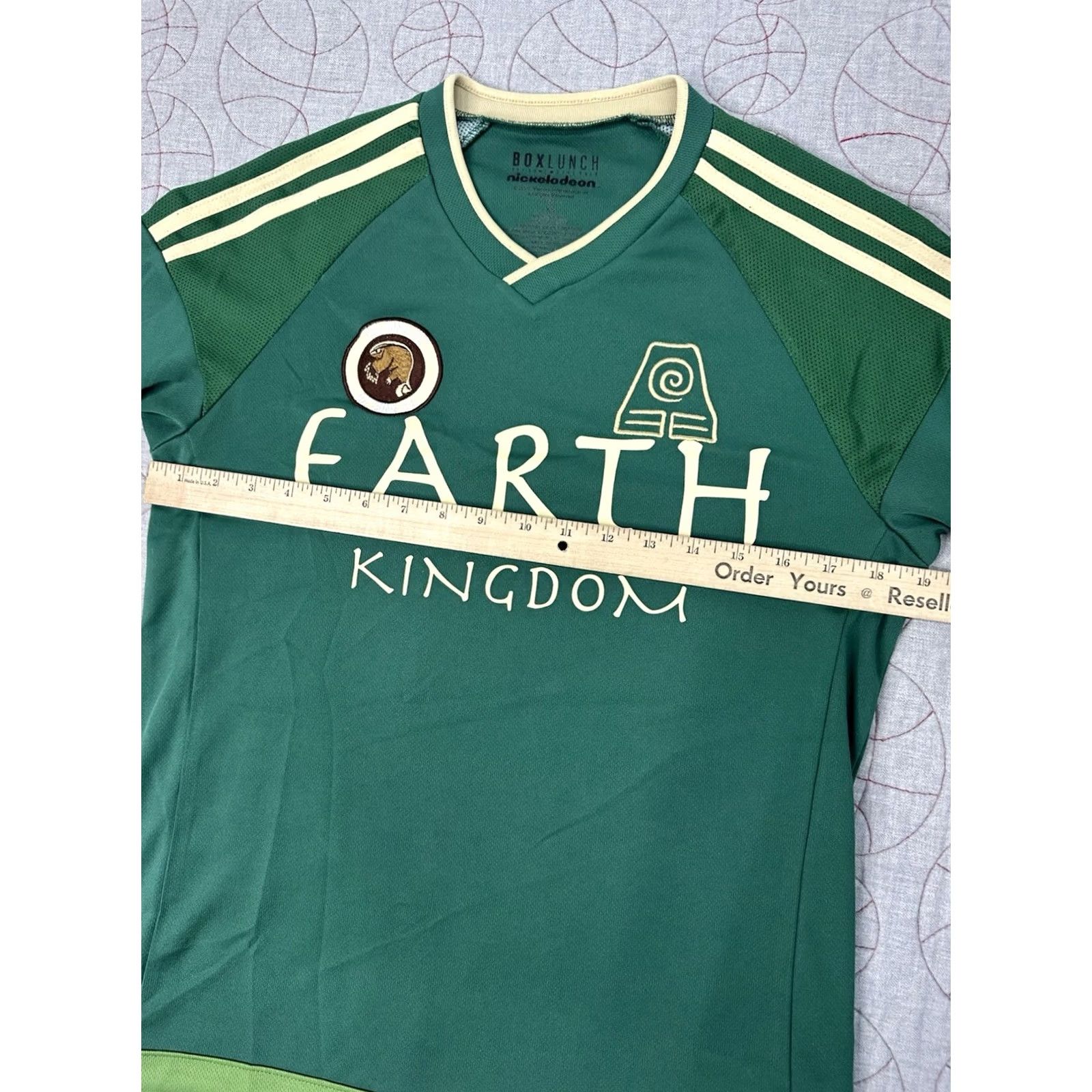 Vintage Earth Top Mens XS Green BoxLunch Avatar Last Airbender Kingdom Toph Jersey Size Size US XS / EU 42 / 0 - 5 Thumbnail
