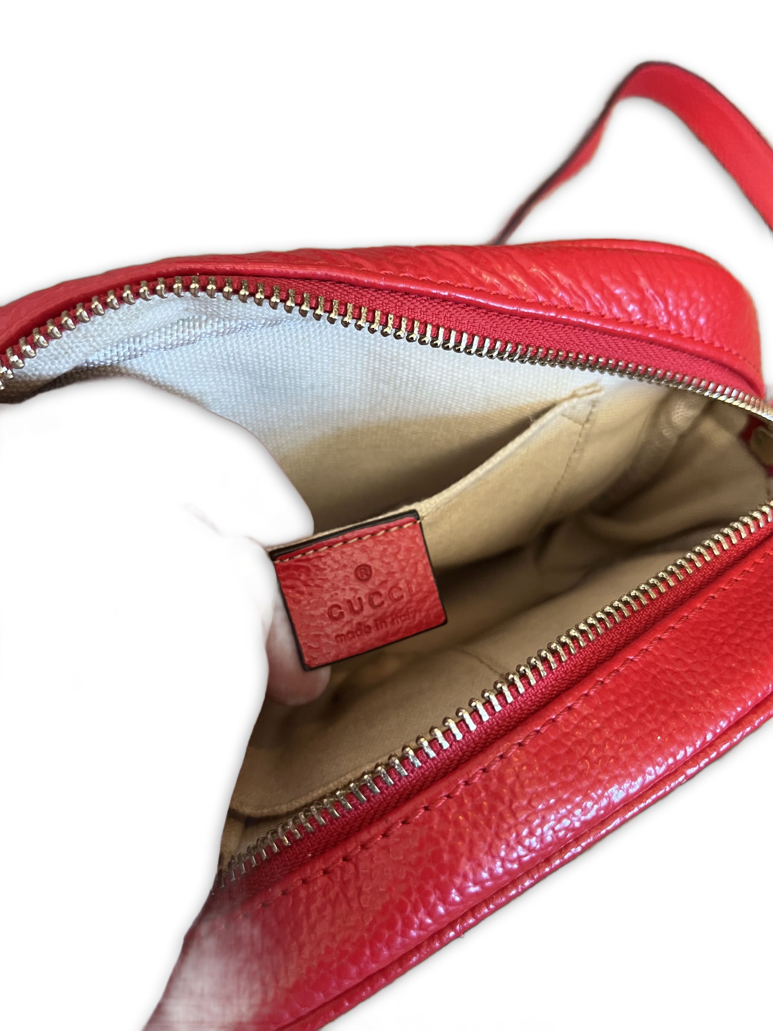 Gucci Gucci - Soho Disco Pebbled Leather Red Silver-Tone Preloved Size ONE SIZE - 7 Thumbnail