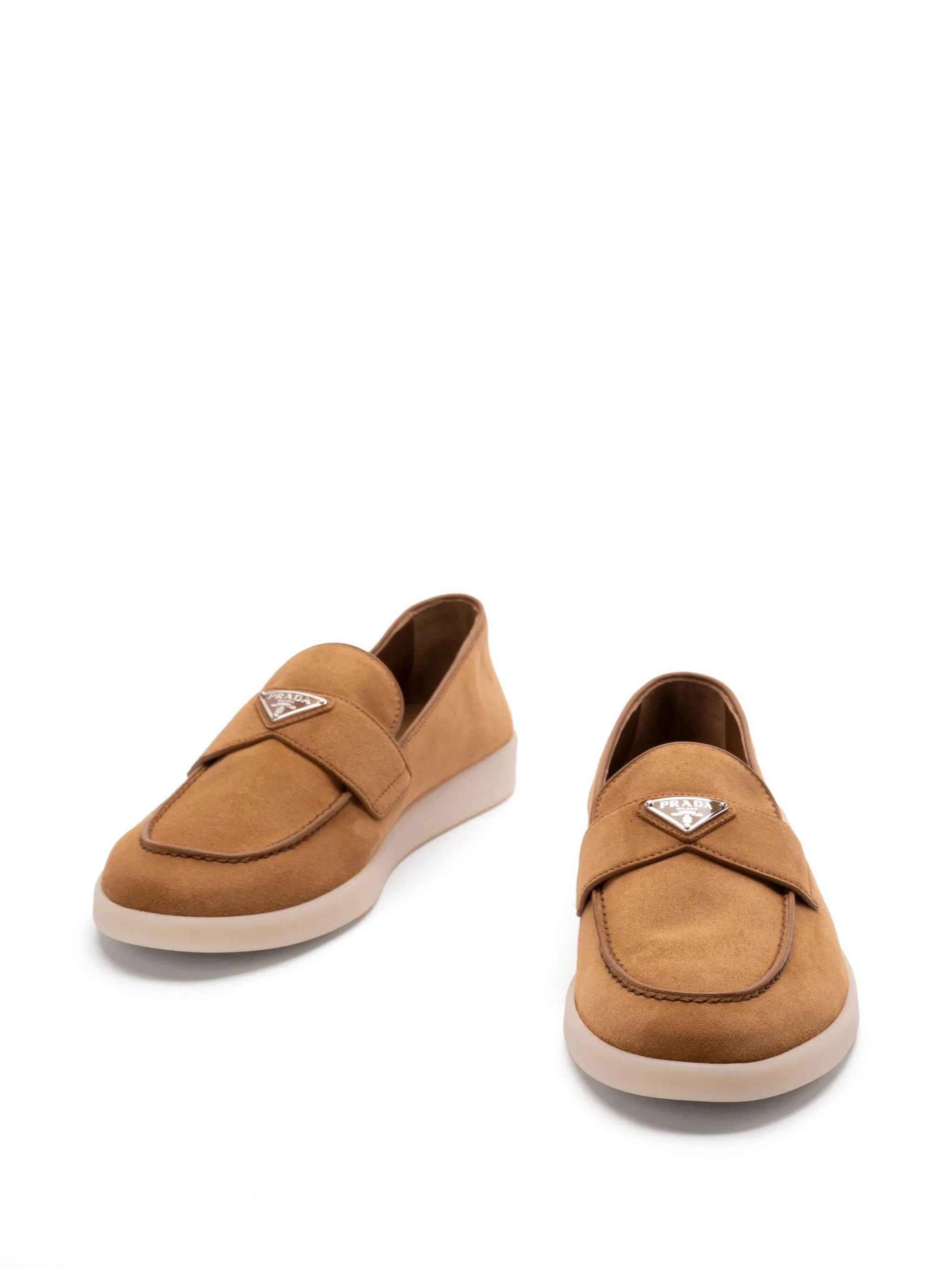 Prada o1w1db10426 Suede Loafers in Brown Size US 10 / EU 43 - 2 Thumbnail