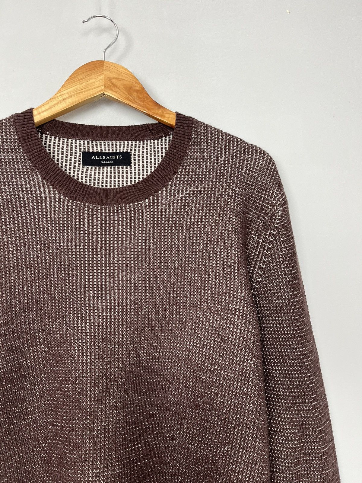 Allsaints All Saints Cotton / Wool Heavy Knitted Sweater Size US XL / EU 56 / 4 - 3 Thumbnail
