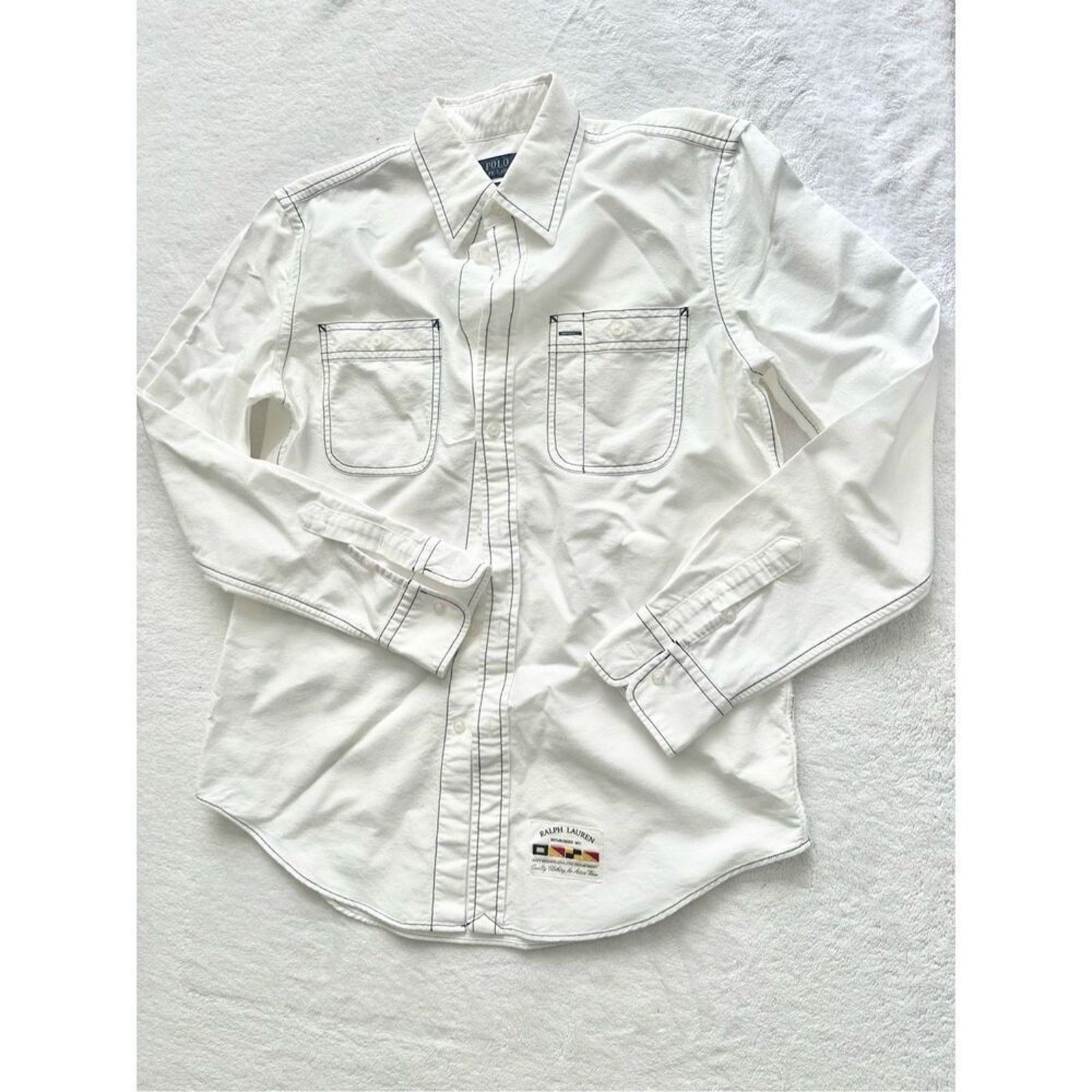 Ralph Lauren Ralph Lauren Polo P-15 Nautical Sailboat Long Sleeve Shirt Size US M / EU 48-50 / 2 - 4 Thumbnail
