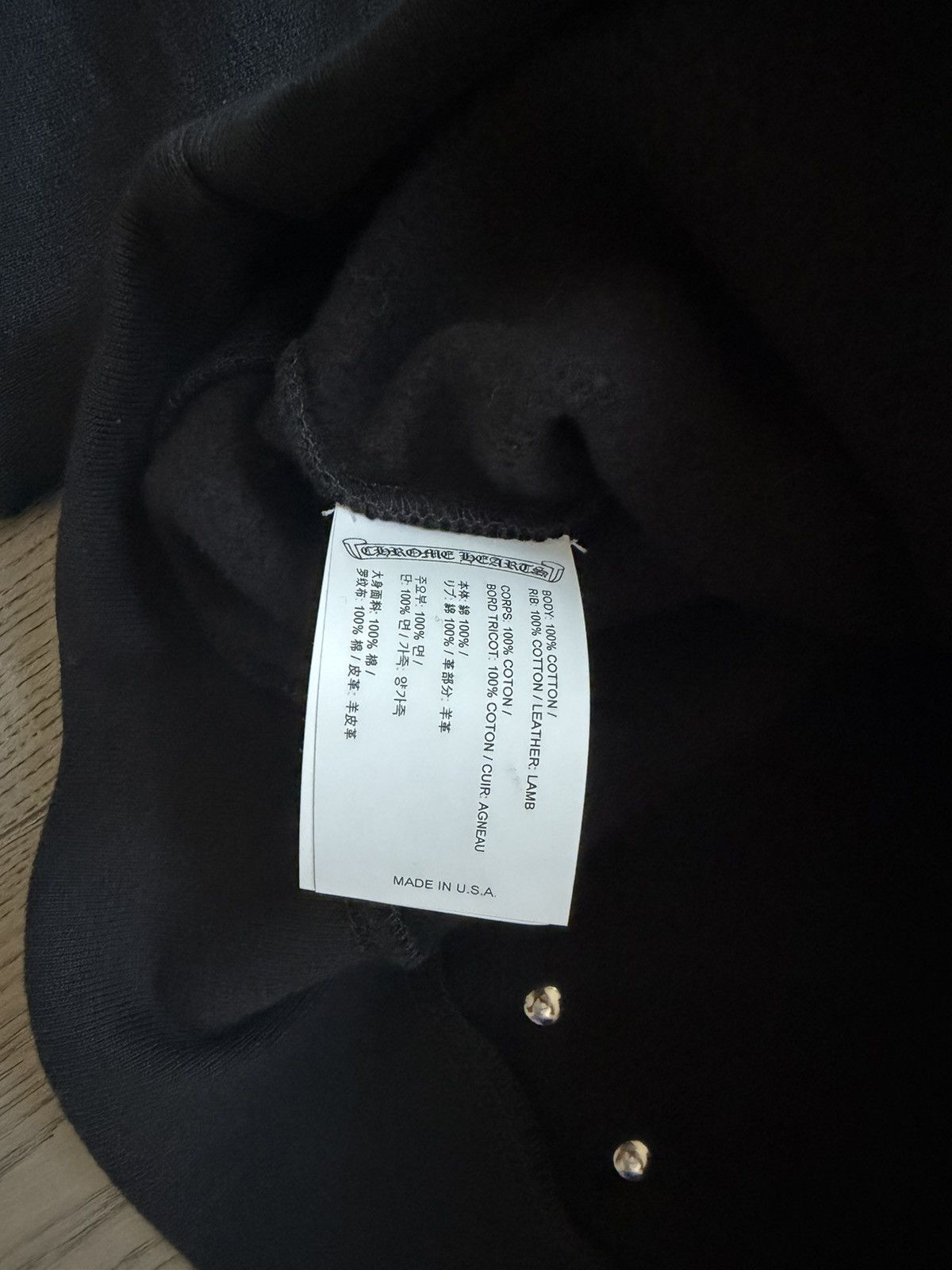 Chrome Hearts Chrome Hearts Paper Jam Black Cross Patch Black Quarter Zip Size US M / EU 48-50 / 2 - 7 Thumbnail