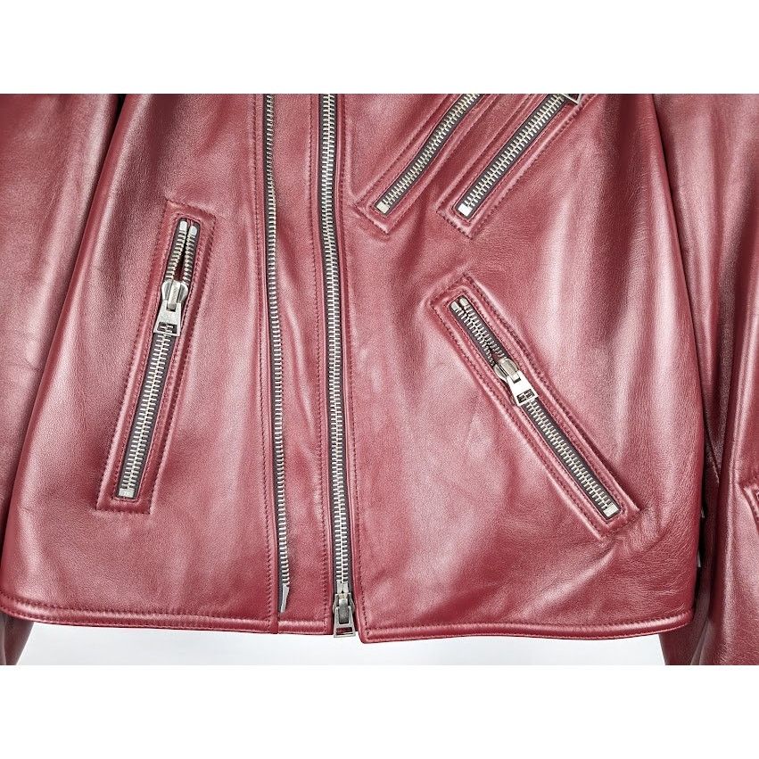 Tom Ford o1rshd1 Leather Jacket in Burgandy Size US L / EU 52-54 / 3 - 8 Thumbnail