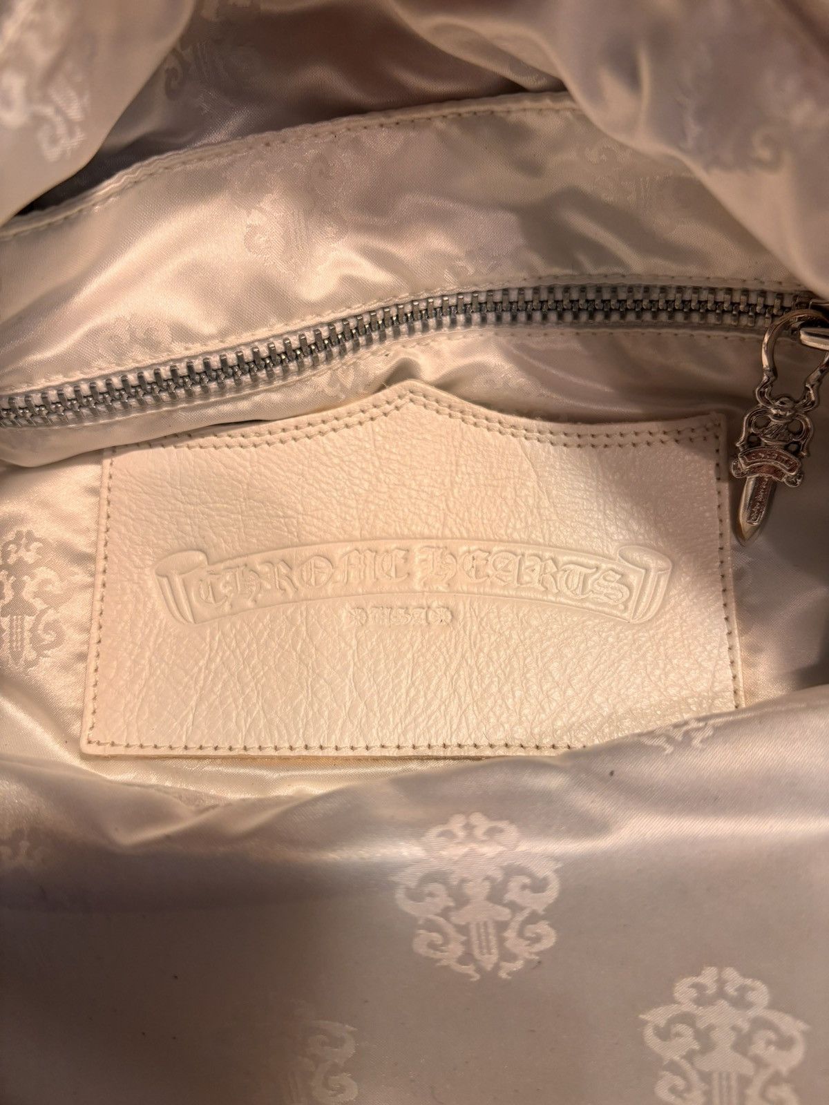 Chrome Hearts Chrome Hearts White Leather Monica Bag With Silver Cross Size ONE SIZE - 5 Thumbnail