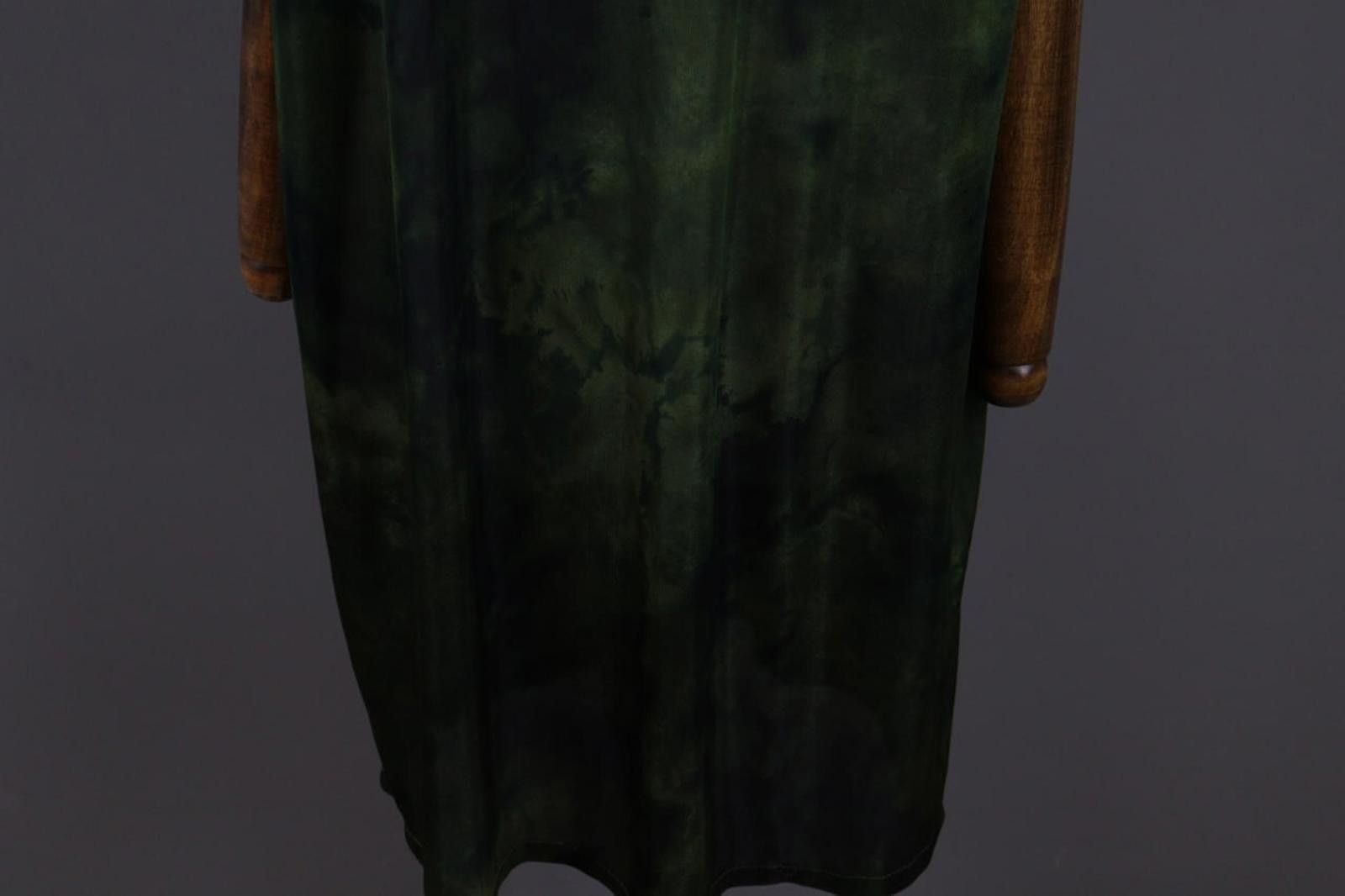 Designer Marina Sport Green Printed V-Neck Summer Knee Dress Size 27 Size M / US 6-8 / IT 42-44 - 9 Thumbnail