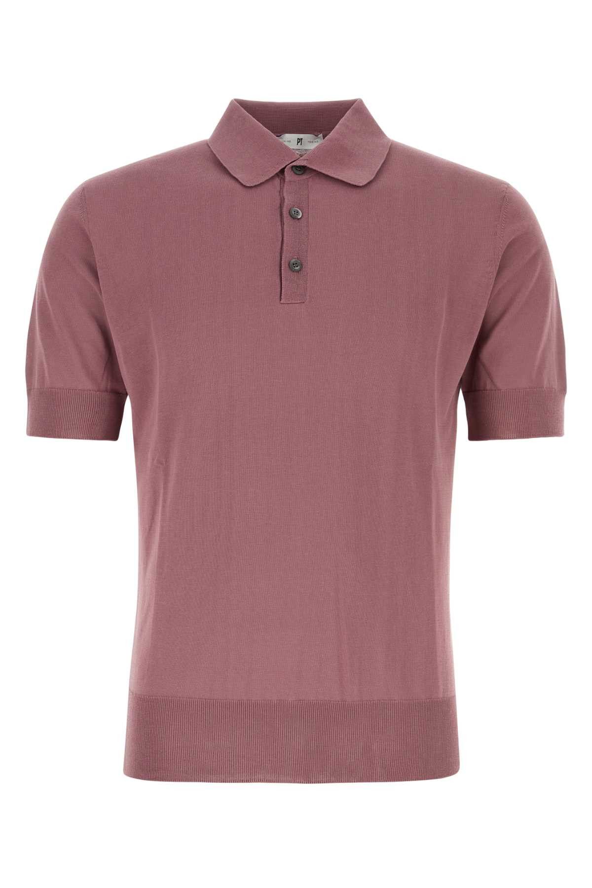 image of Pt Torino Light Purple Cotton Polo Shirt, Men's (Size XL)