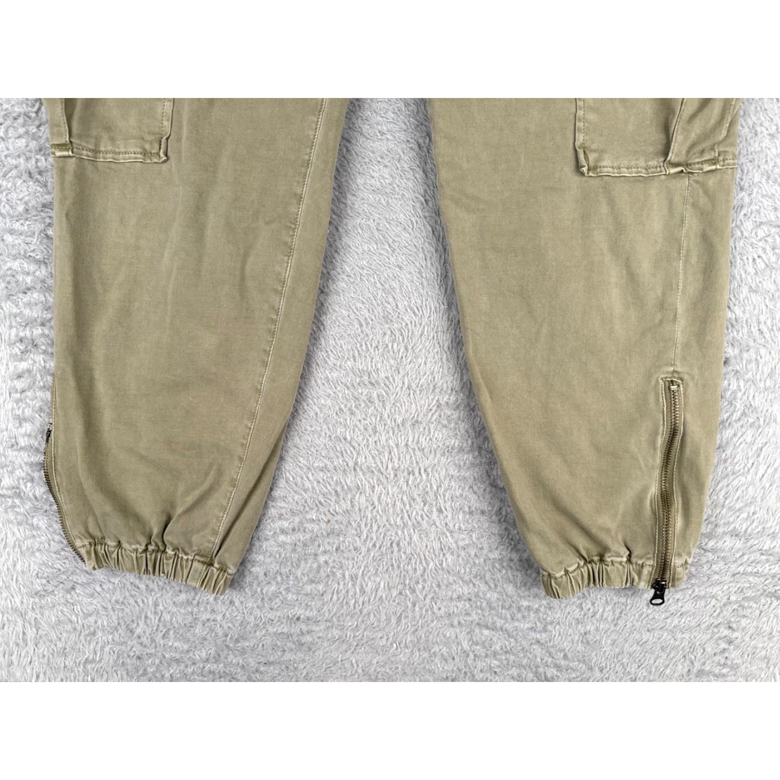 Vintage Liverpool Jeans Women's Cargo Pants Size 10 Green Tapered Low Rise Cotton 30x25 Size 32" / US 10 / IT 46 - 2 Thumbnail