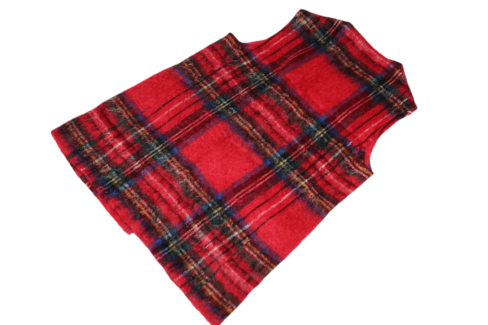 Aran Isles Knitwear 60's Rannoch Designs Scotland Mohair Wool Plaid Tartan Vest Size US M / EU 48-50 / 2 - 5 Thumbnail