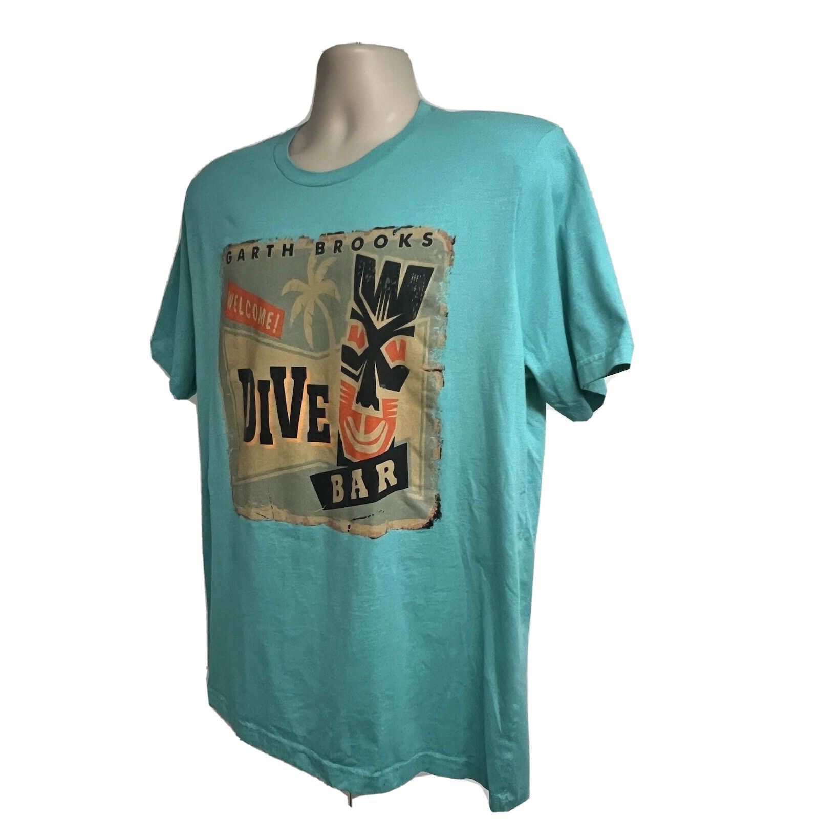 Canvas Garth Brooks Tiki Dive Bar Blue Graphic TEE XL Country Music Size US XL / EU 56 / 4 - 3 Thumbnail