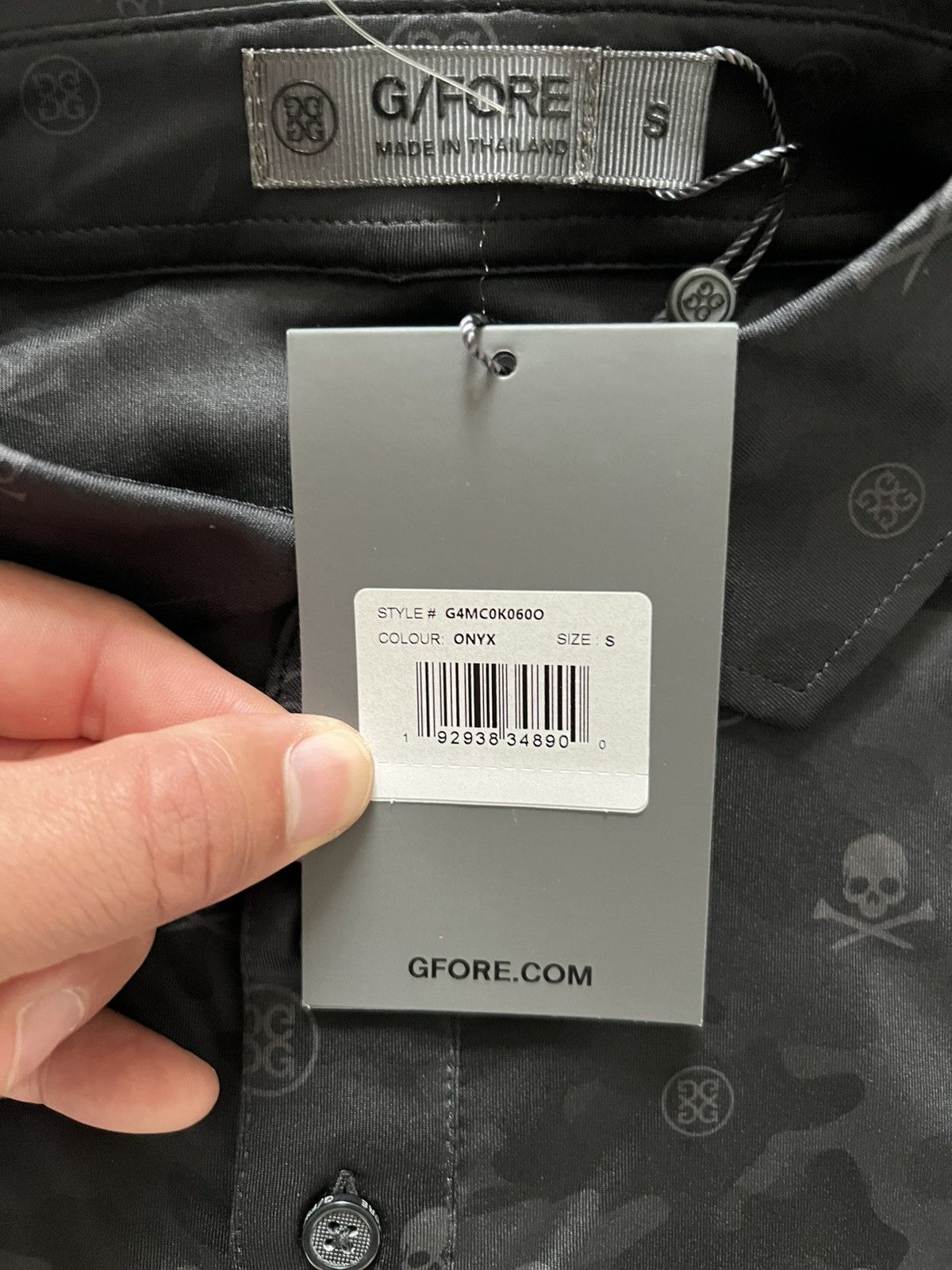 G/FORE G/Fore Men's Icon Tech Jersey Golf Polo Onyx Skull Print Size US S / EU 44-46 / 1 - 3 Thumbnail