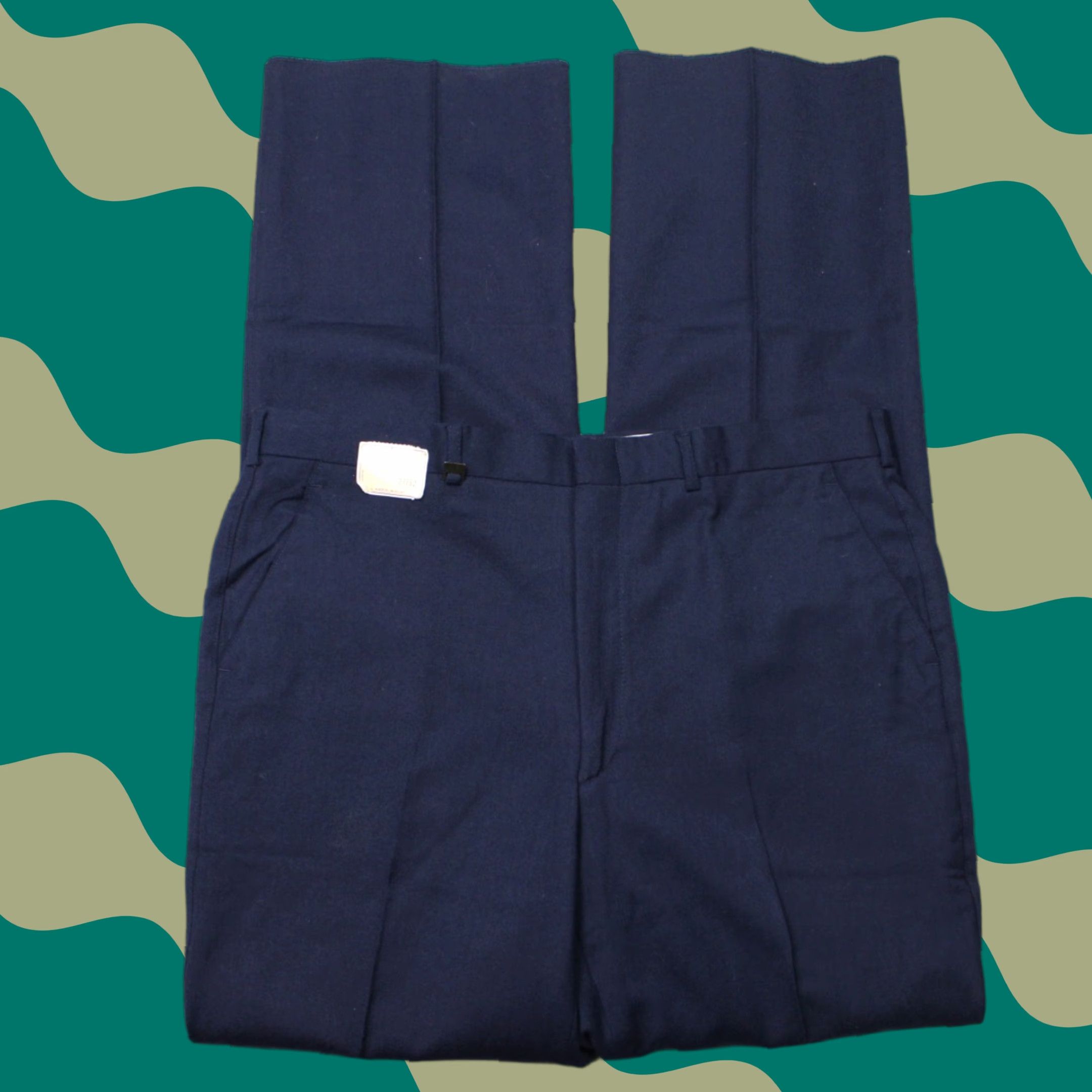 Vintage VTG Sergio Valente Pants NWT Mens 38 Navy Blue Wool Flat Front Dress Pants Regular Blue 38 Mens Straight Front Pockets 100% Wool NWT Formal Preppy Size US 38 / EU 54 - 1 Thumbnail