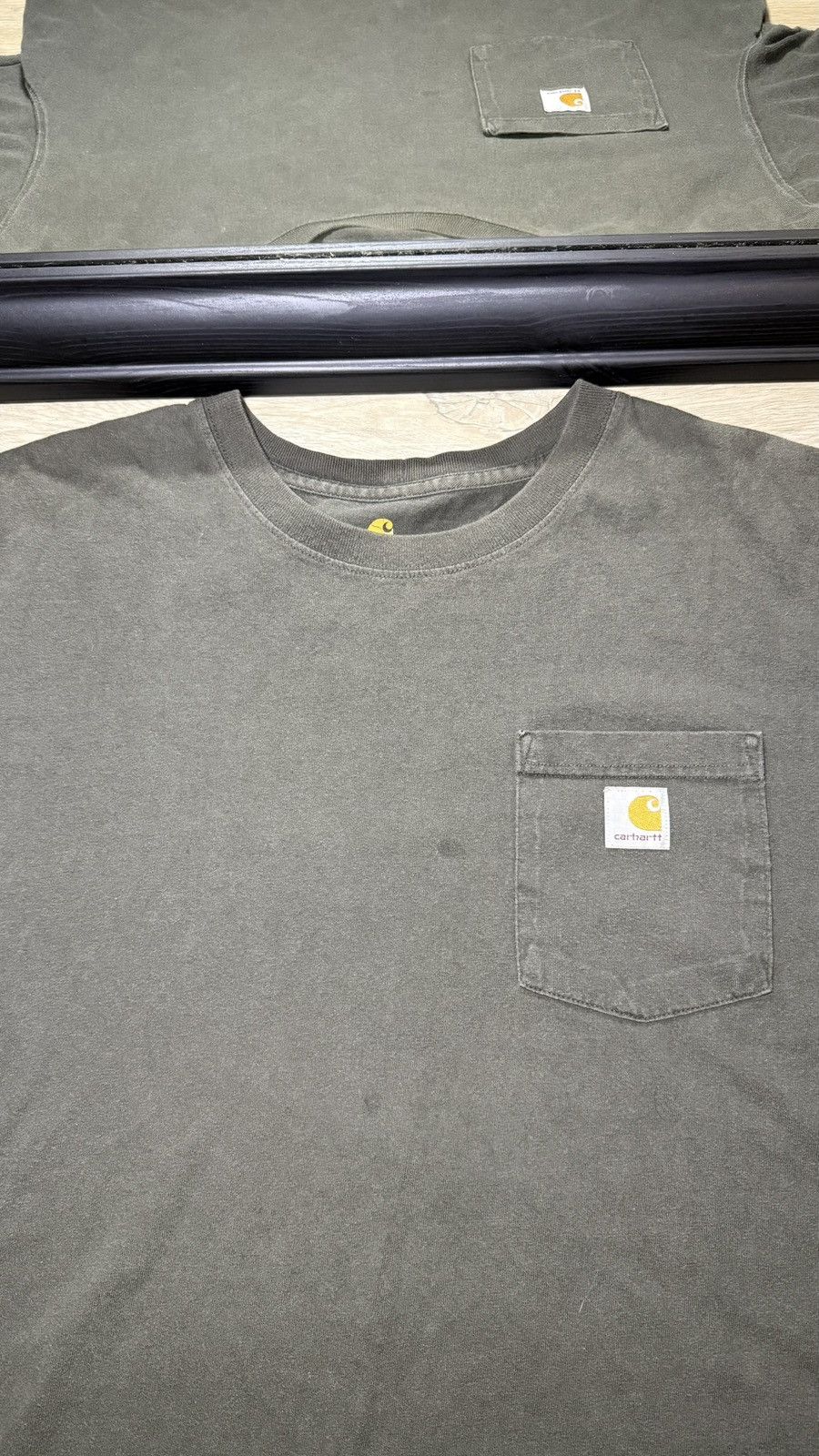 Carhartt Vintage / Y2K Carhartt Dark Green Pocket Tee Shirt Size US L / EU 52-54 / 3 - 2 Thumbnail