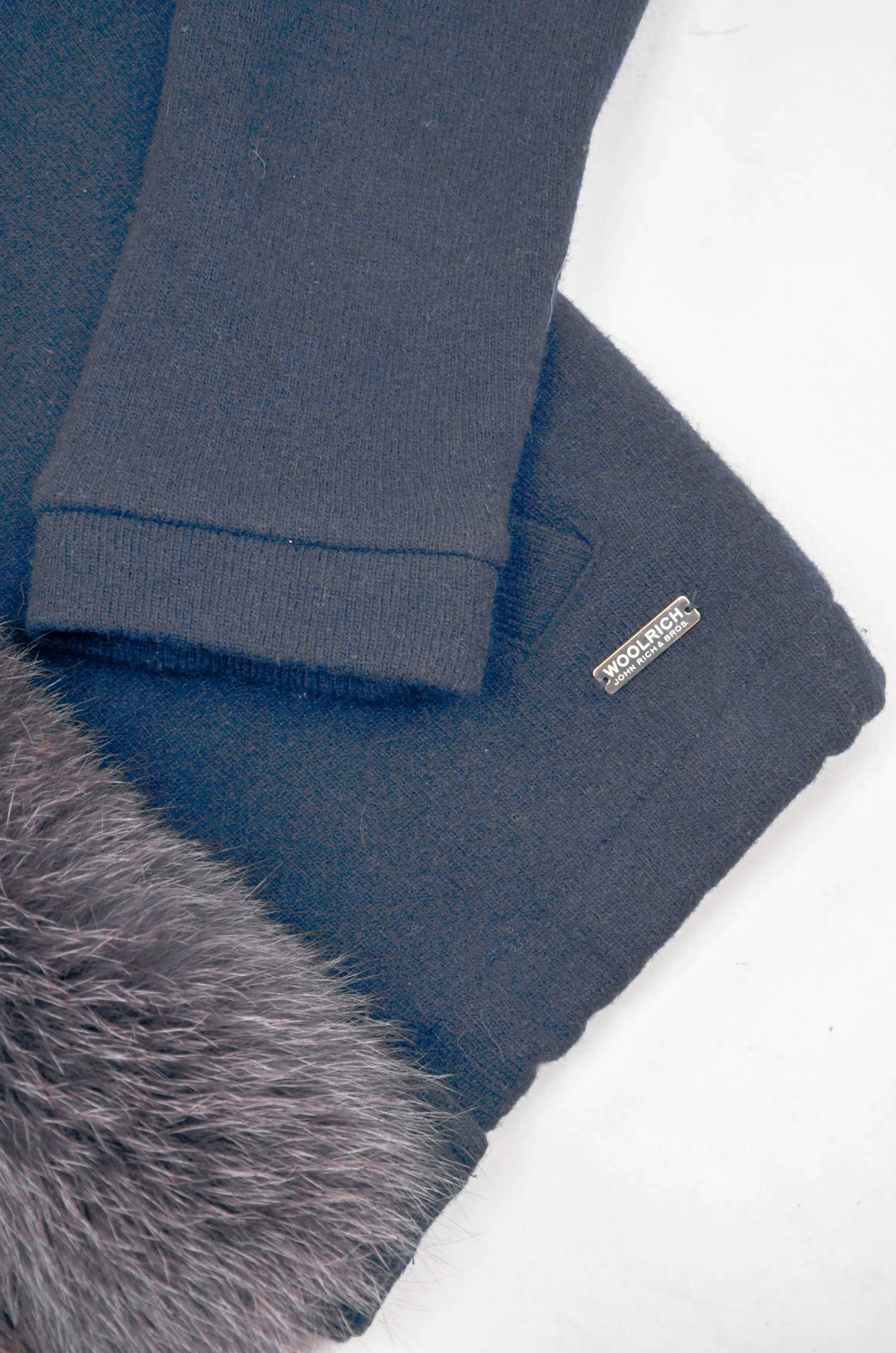 Woolrich Woolen Mills Woolrich Wool Hooded Jacket with Real Fur Trim – Navy XS Size XS / US 0-2 / IT 36-38 - 9 Thumbnail